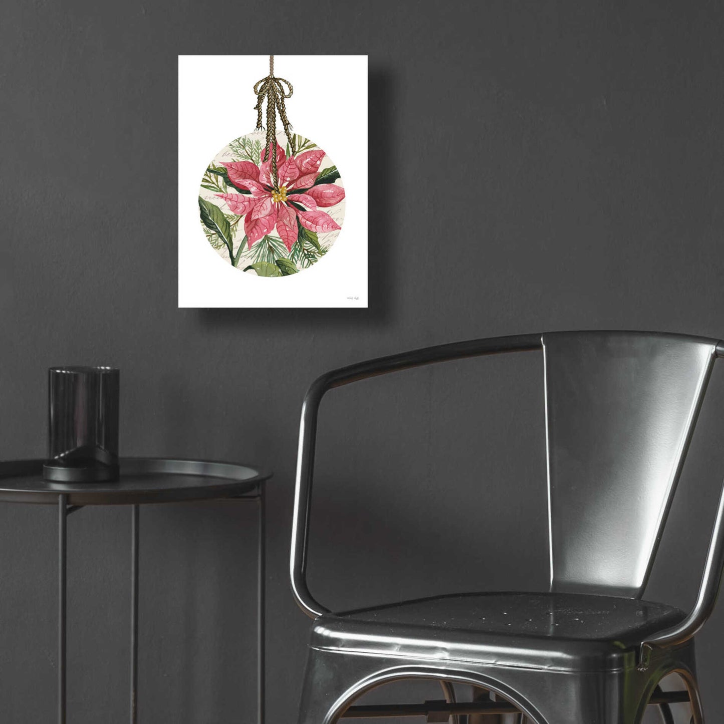 Epic Art 'Poinsettia Ornament' by Cindy Jacobs, Acrylic Glass Wall Art,12x16