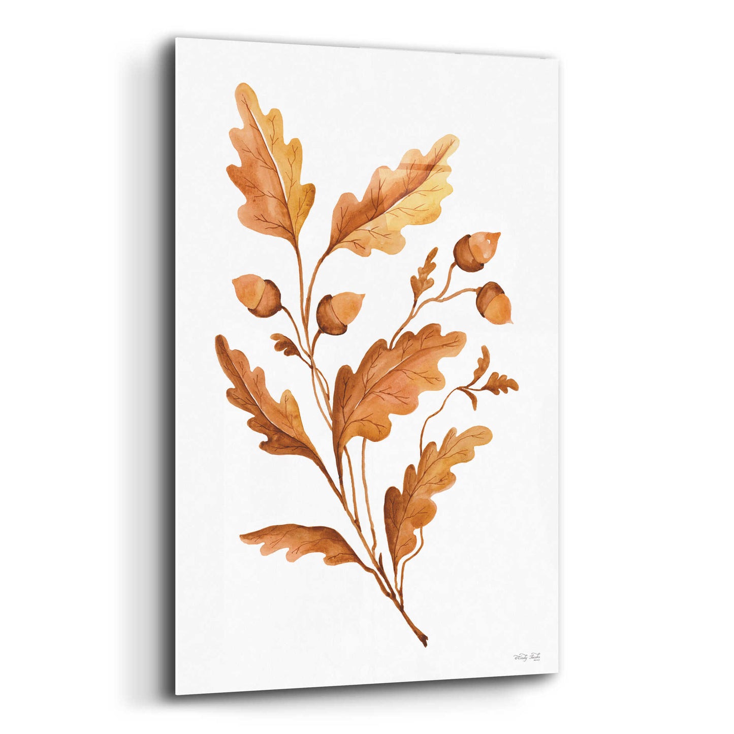 Epic Art 'Fall Leaf Stem I' by Cindy Jacobs, Acrylic Glass Wall Art,12x16