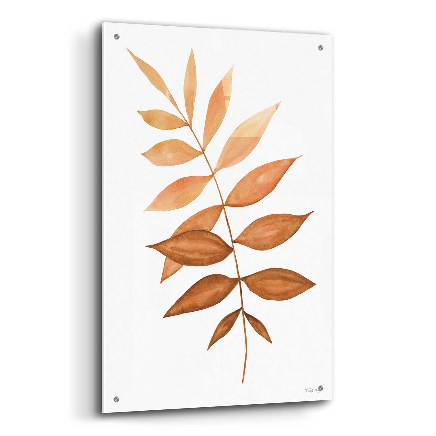 Epic Art 'Fall Leaf Stem II' by Cindy Jacobs, Acrylic Glass Wall Art,24x36