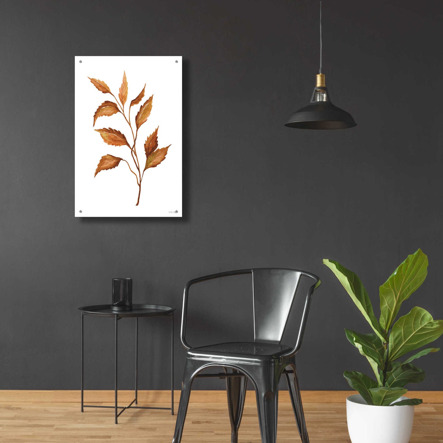 Epic Art 'Fall Leaf Stem IV' by Cindy Jacobs, Acrylic Glass Wall Art,24x36