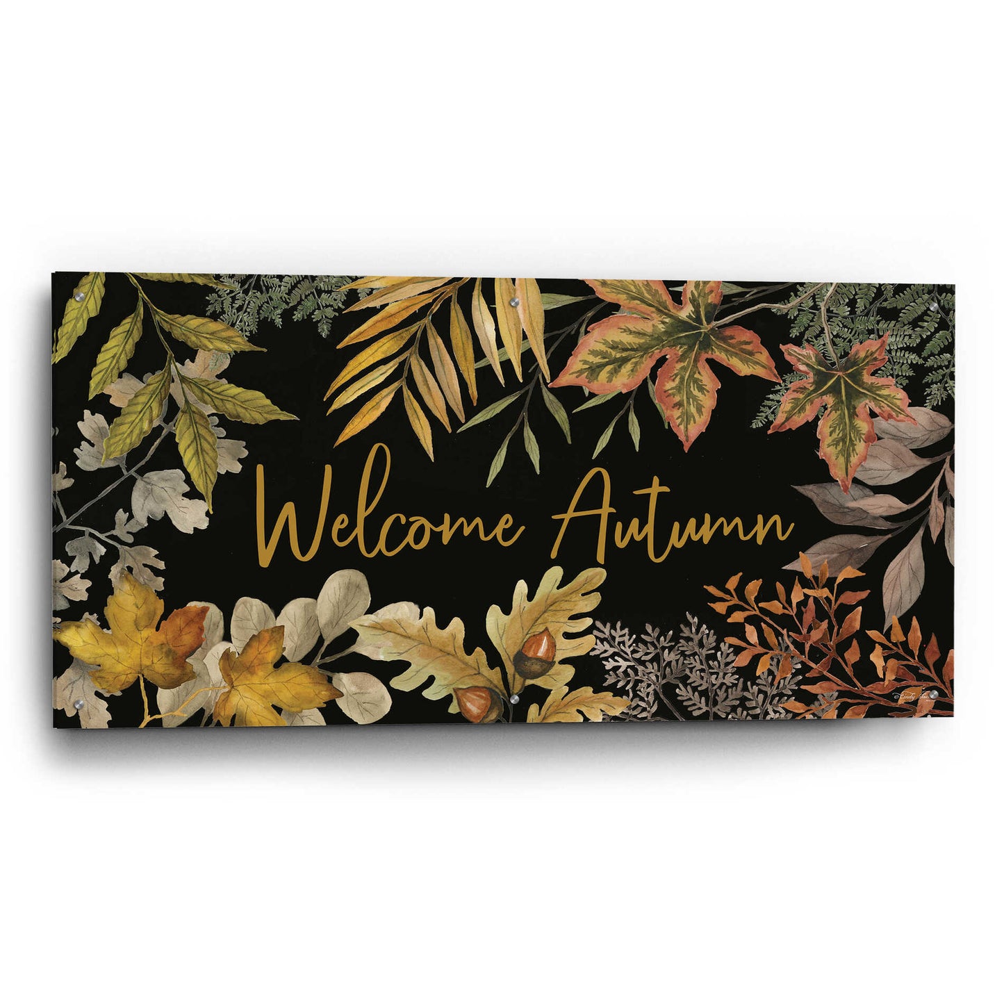 Epic Art 'Welcome Autumn' by Cindy Jacobs, Acrylic Glass Wall Art,48x24