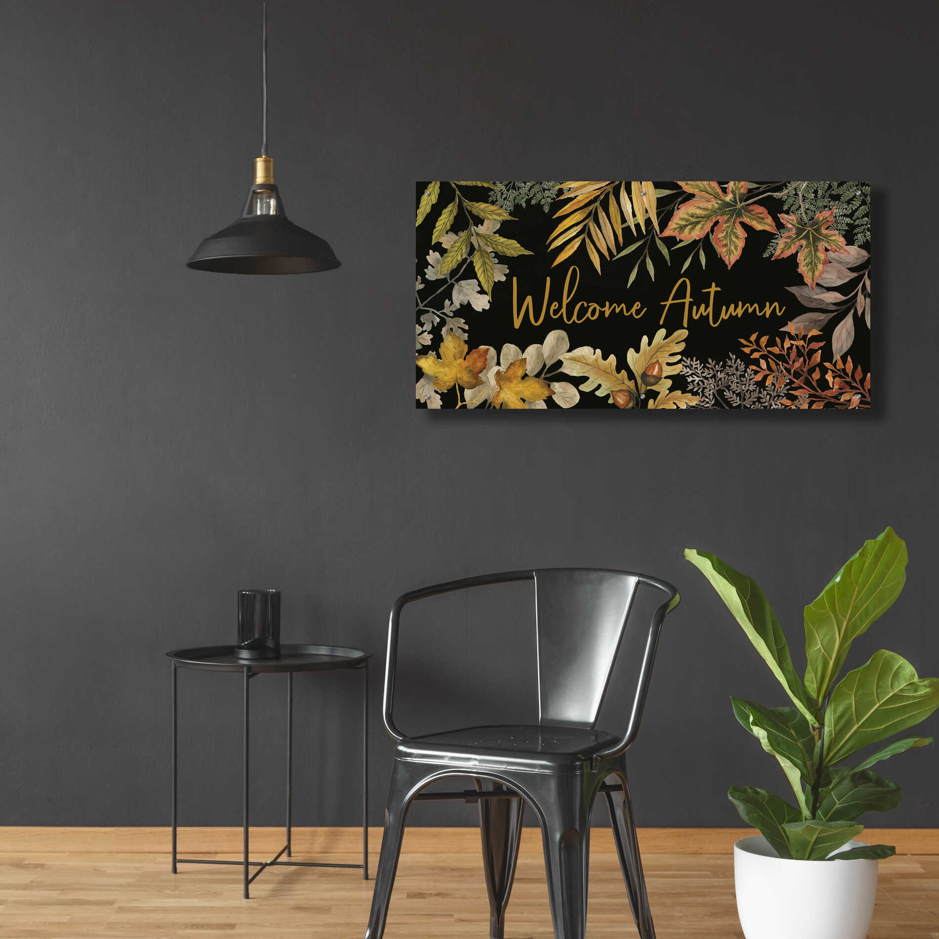 Epic Art 'Welcome Autumn' by Cindy Jacobs, Acrylic Glass Wall Art,48x24