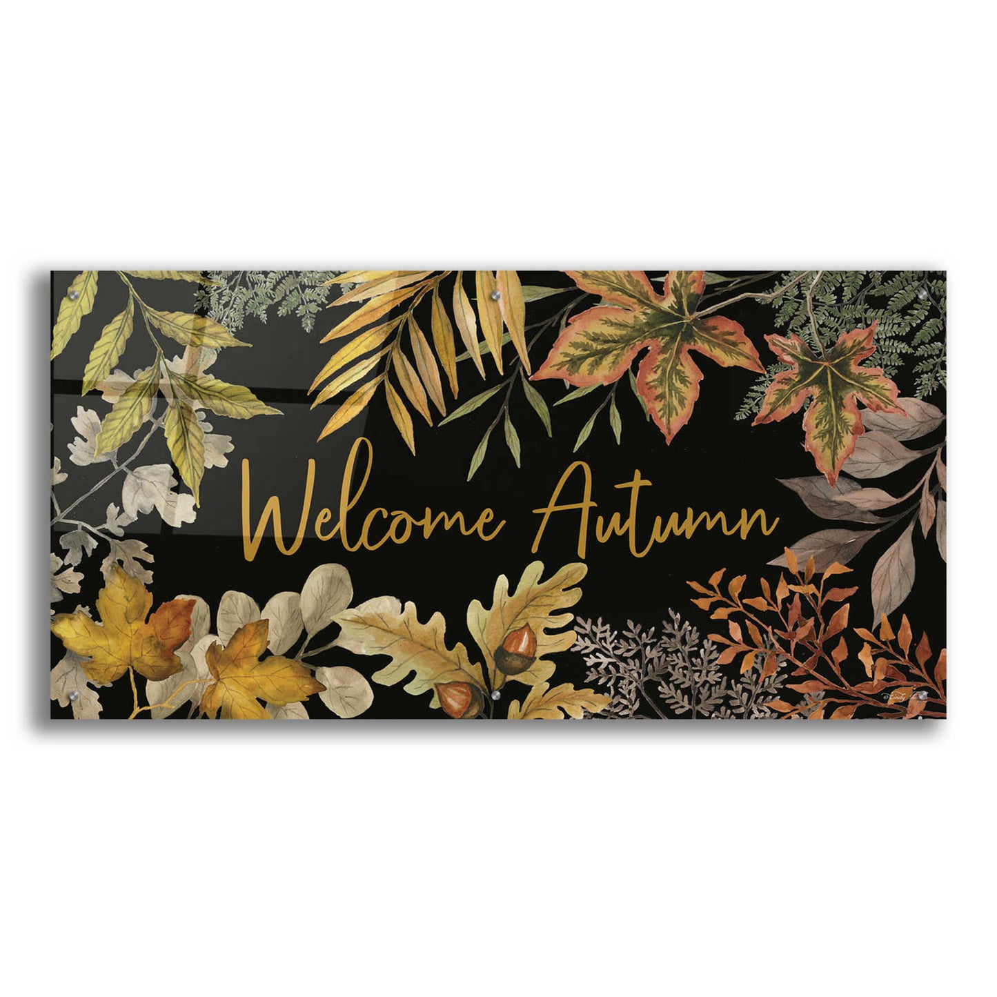 Epic Art 'Welcome Autumn' by Cindy Jacobs, Acrylic Glass Wall Art,48x24