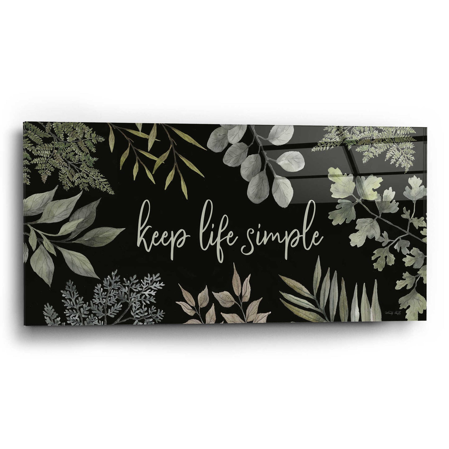 Epic Art 'Keep Life Simple' by Cindy Jacobs, Acrylic Glass Wall Art,24x12
