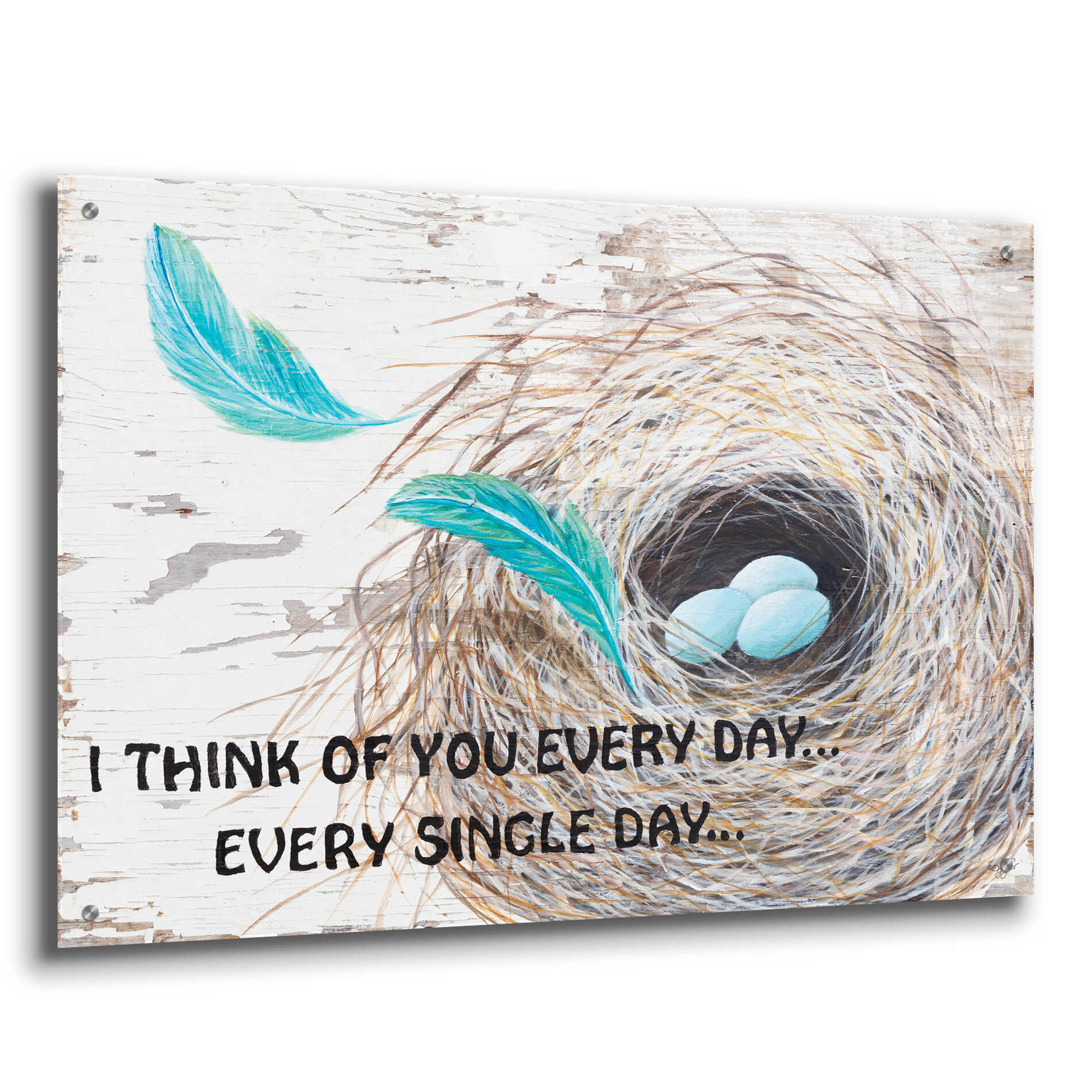 Epic Art 'I Think of You ' by Diane Fifer, Acrylic Glass Wall Art,36x24
