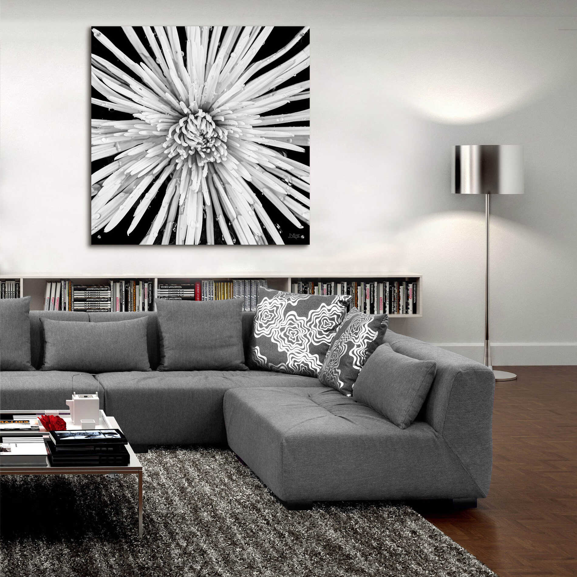 Epic Art 'Black and White Love' by Donnie Quillen, Acrylic Glass Wall Art,36x36