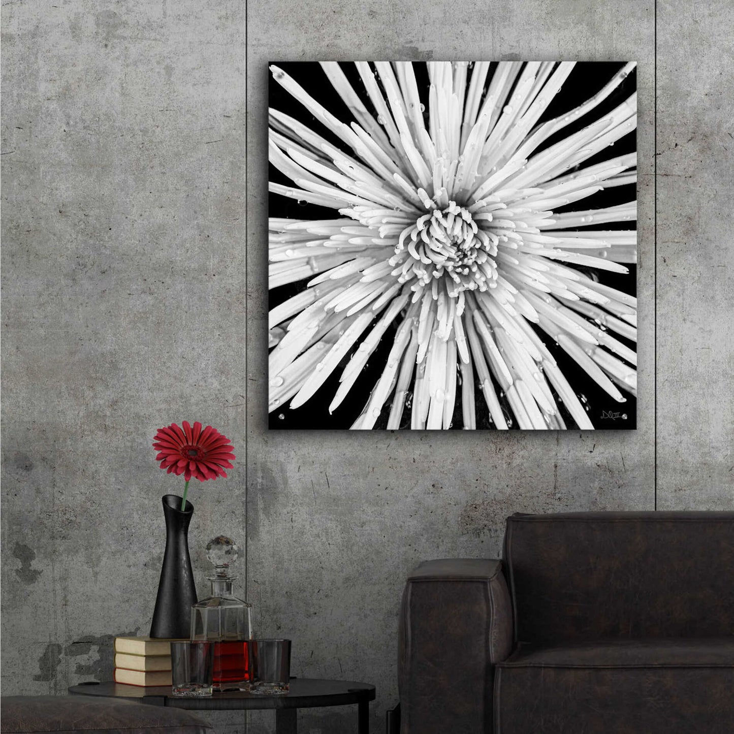 Epic Art 'Black and White Love' by Donnie Quillen, Acrylic Glass Wall Art,36x36