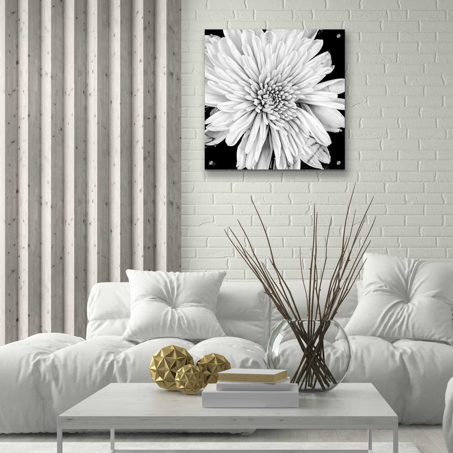 Epic Art 'Black and White Love II' by Donnie Quillen, Acrylic Glass Wall Art,24x24