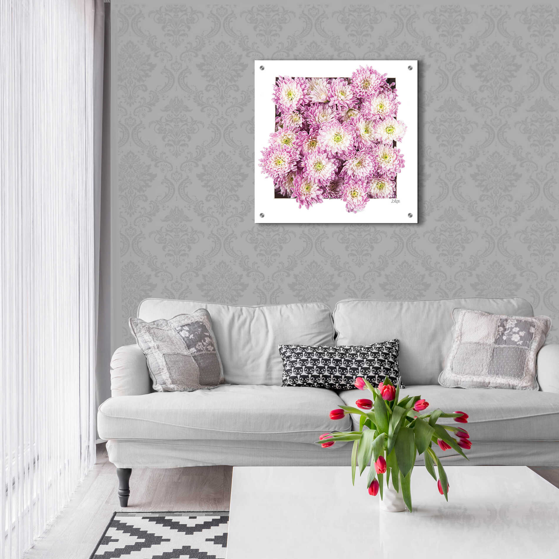 Epic Art 'Pretty in Purple II' by Donnie Quillen, Acrylic Glass Wall Art,24x24