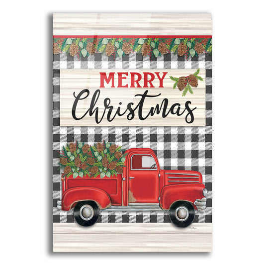 Epic Art 'Merry Christmas Red Truck' by Deb Strain, Acrylic Glass Wall Art