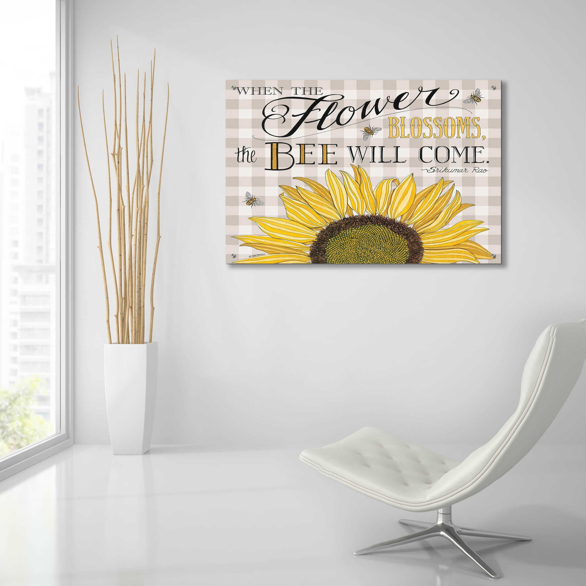 Epic Art 'When the Flower Blossoms' by Deb Strain, Acrylic Glass Wall Art,36x24