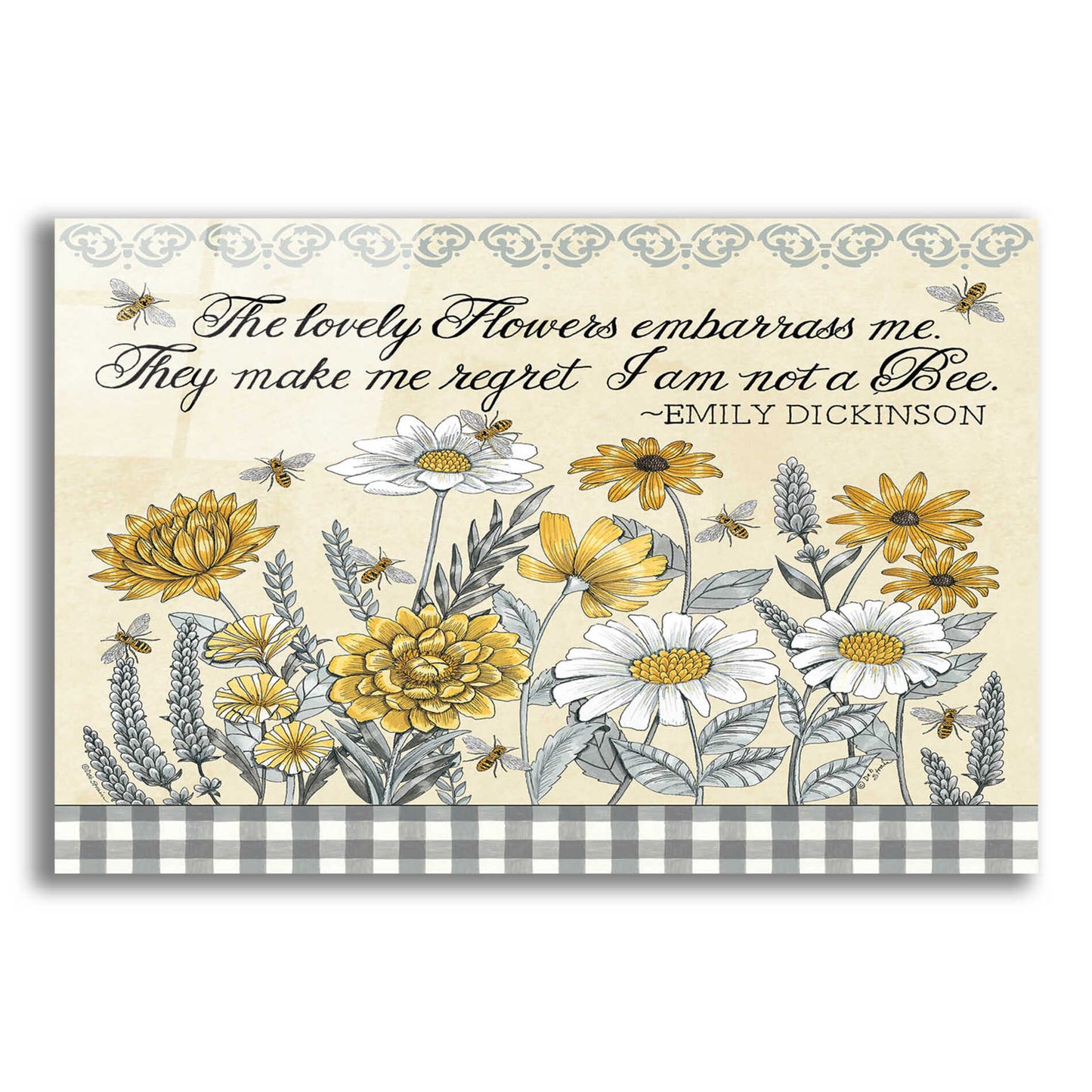Epic Art 'Make Me Regret I am Not a Bee' by Deb Strain, Acrylic Glass Wall Art