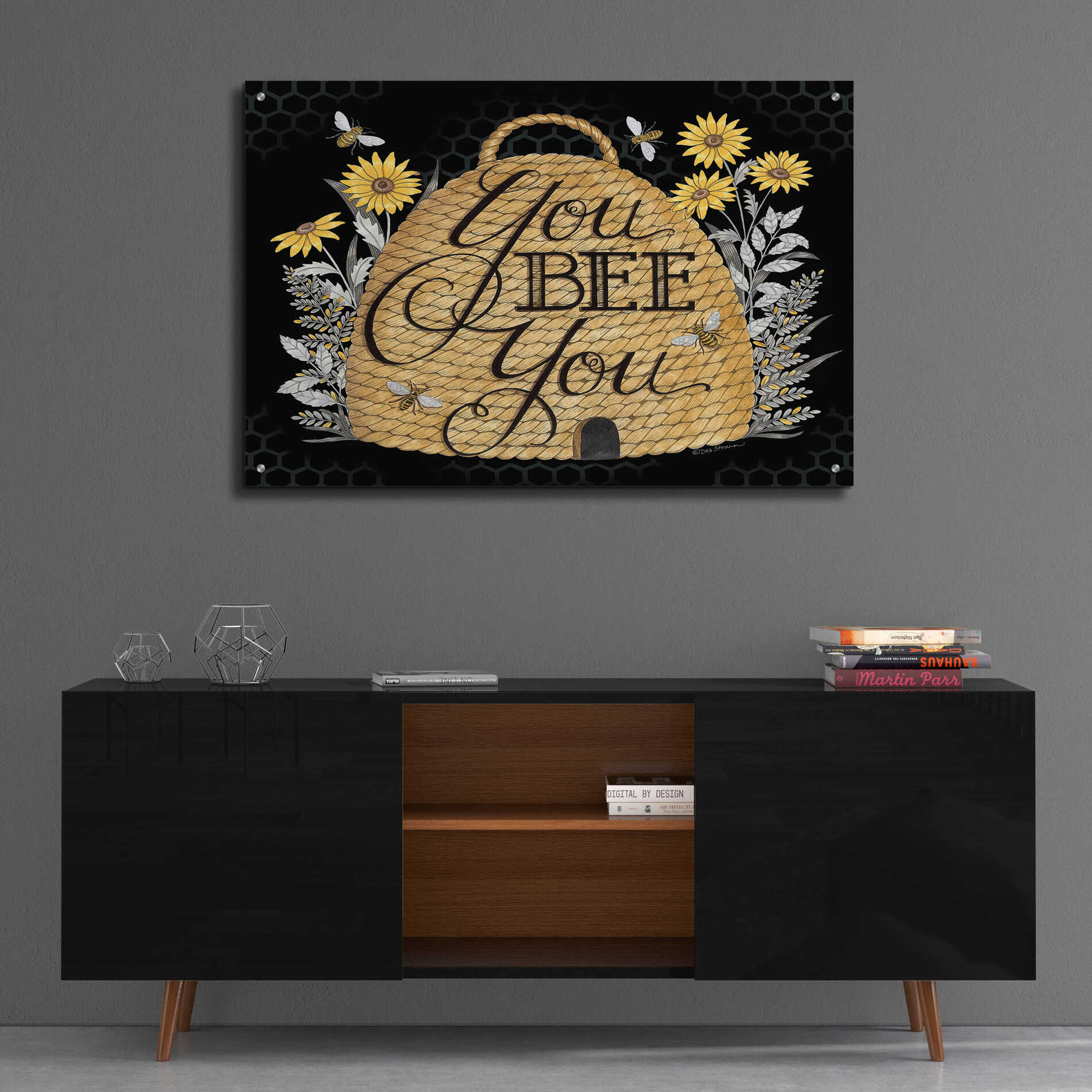 Epic Art 'You Bee You' by Deb Strain, Acrylic Glass Wall Art,36x24