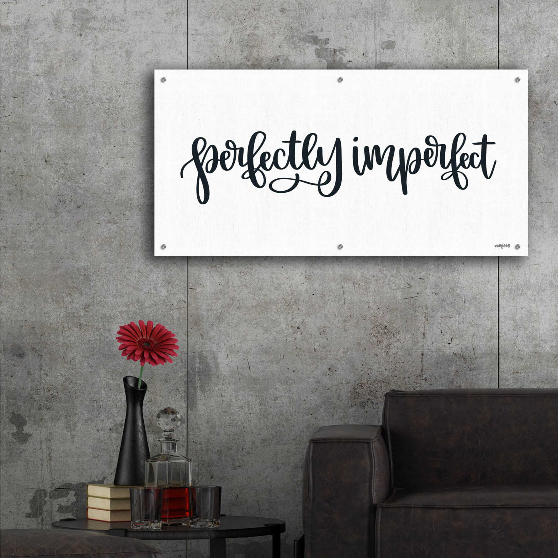 Epic Art 'Perfectly Imperfect ' by Imperfect Dust, Acrylic Glass Wall Art,48x24