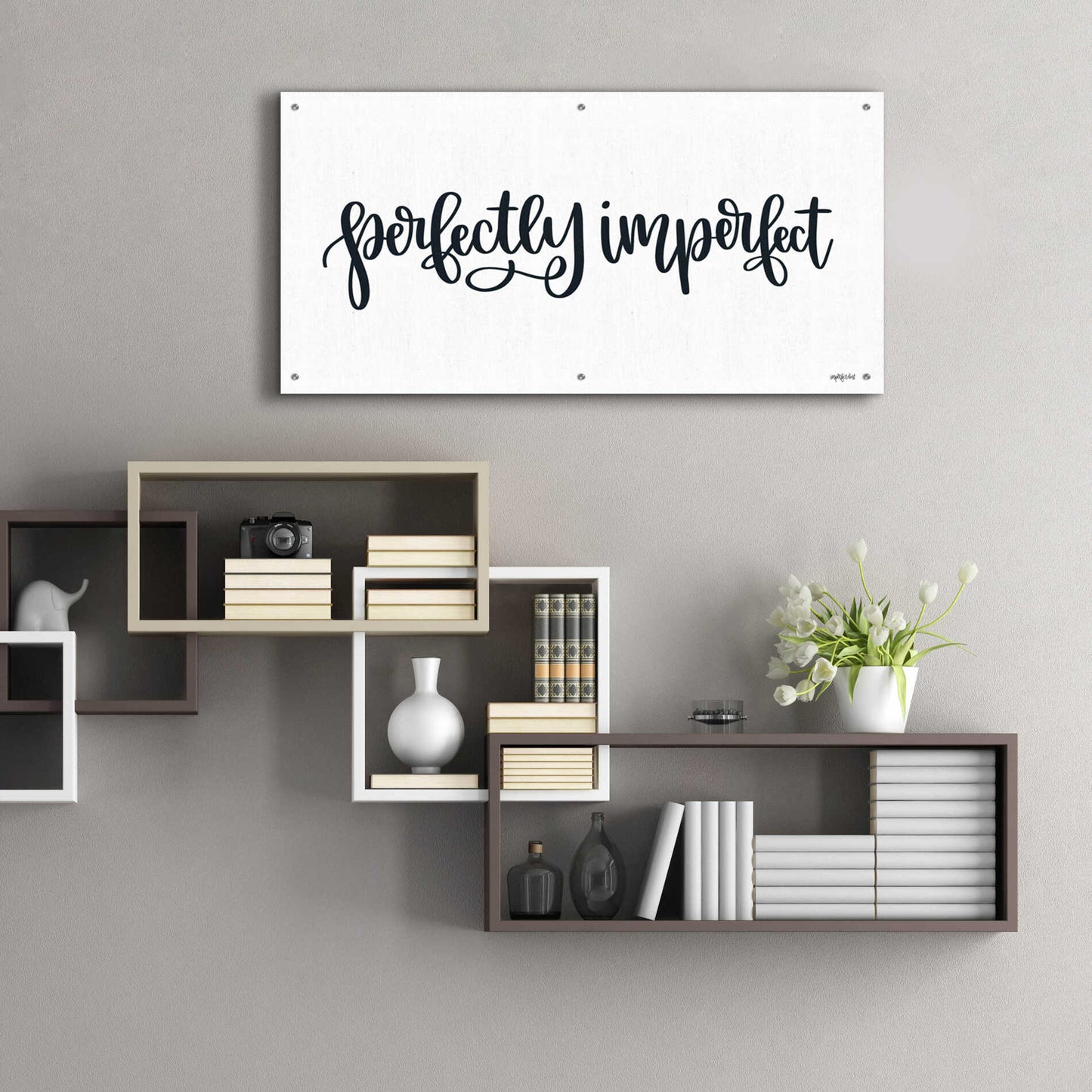 Epic Art 'Perfectly Imperfect ' by Imperfect Dust, Acrylic Glass Wall Art,48x24