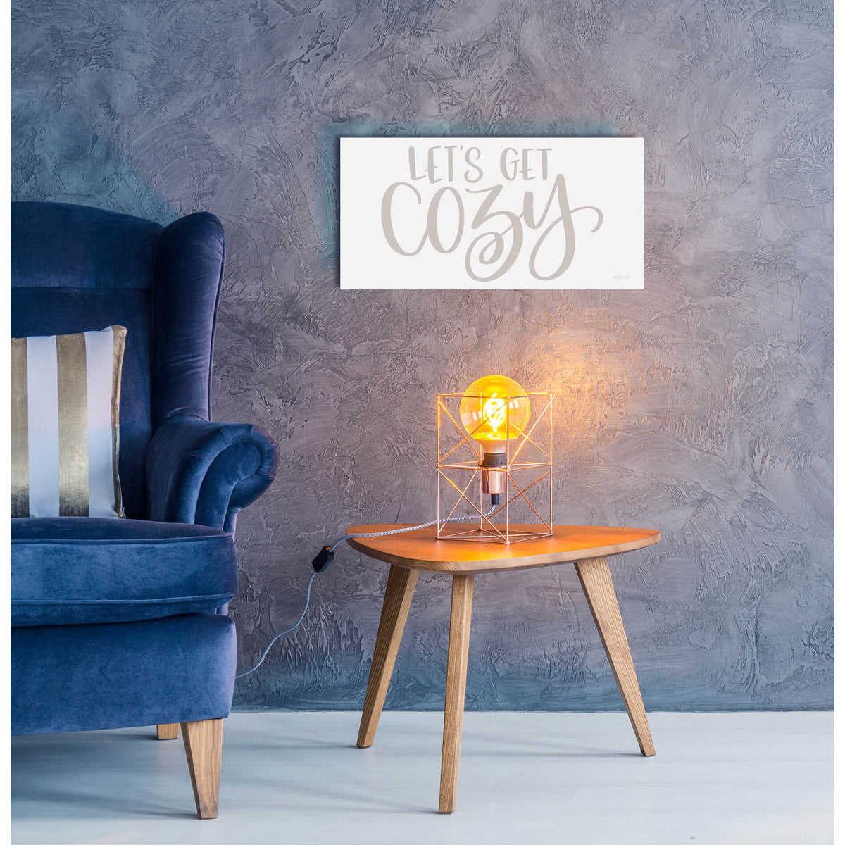 Epic Art 'Let's Get Cozy ' by Imperfect Dust, Acrylic Glass Wall Art,24x12