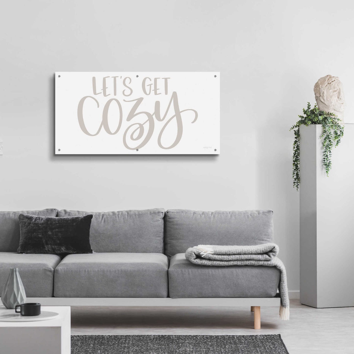 Epic Art 'Let's Get Cozy ' by Imperfect Dust, Acrylic Glass Wall Art,48x24