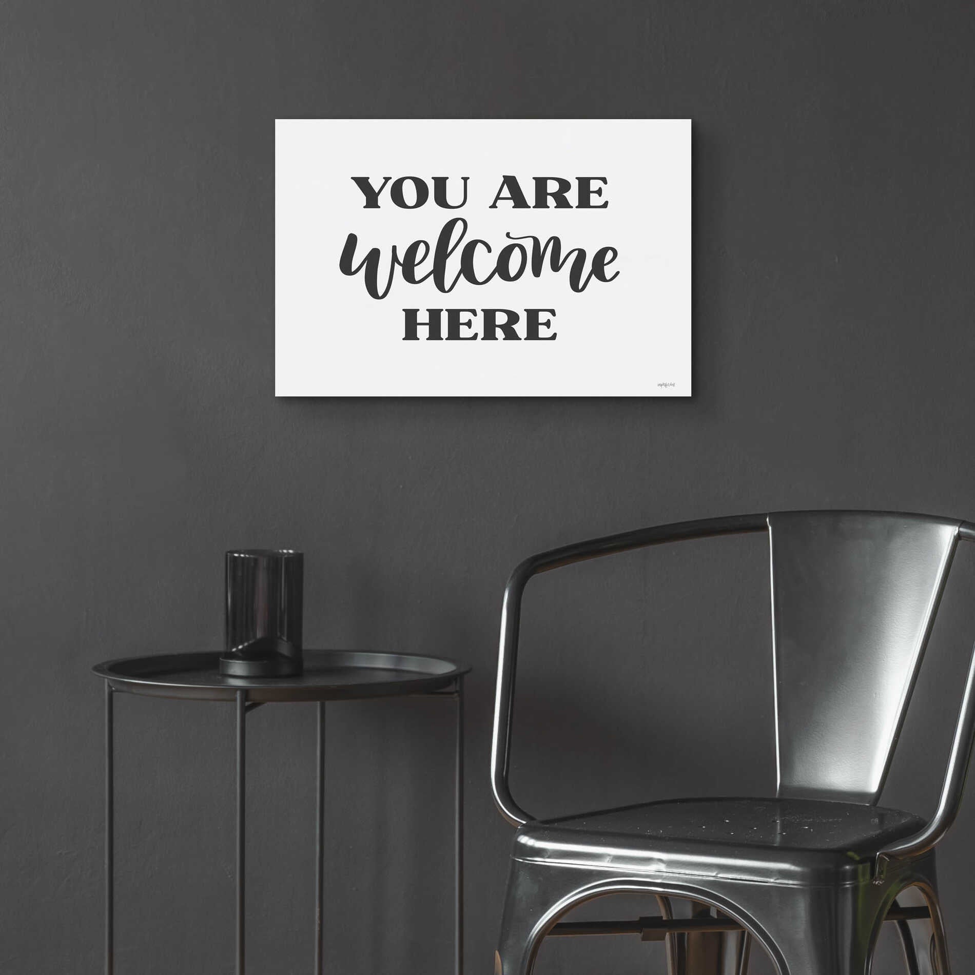 Epic Art 'You Are Welcome Here ' by Imperfect Dust, Acrylic Glass Wall Art,24x16