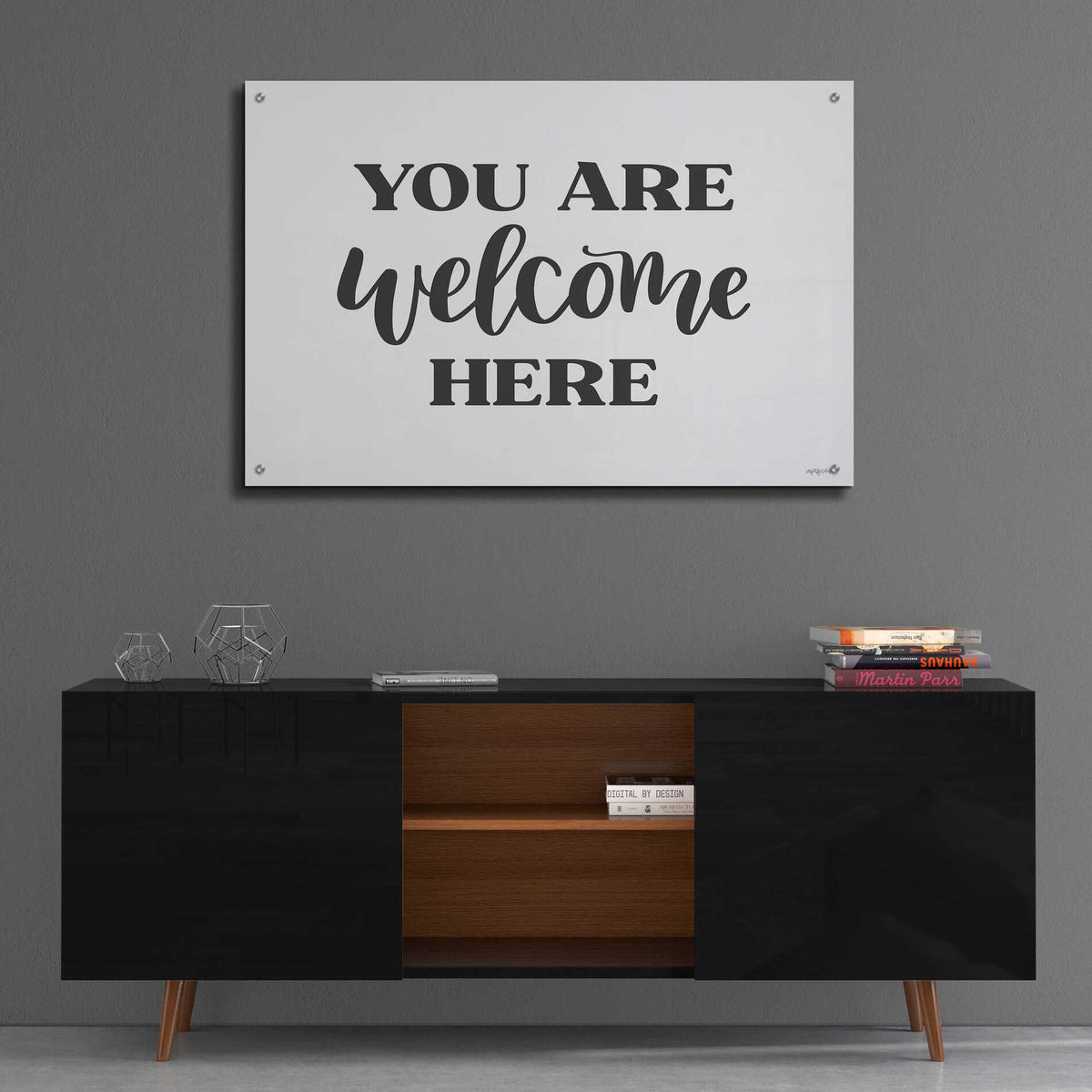 Epic Art 'You Are Welcome Here ' by Imperfect Dust, Acrylic Glass Wall Art,36x24