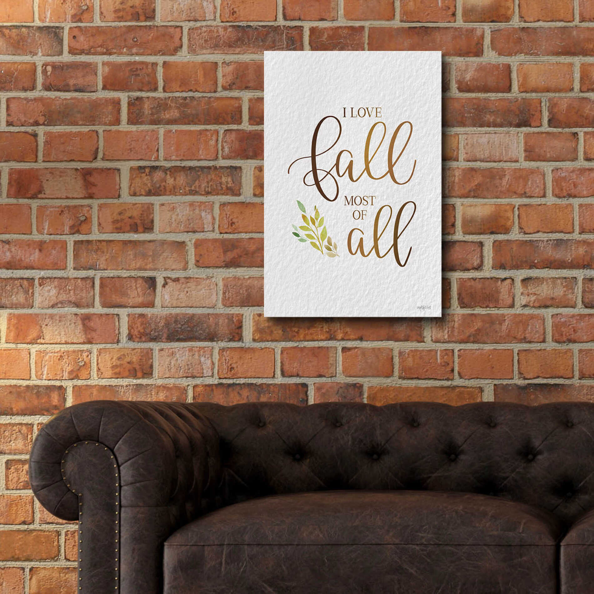 Epic Art 'I Love Fall Most of All' by Imperfect Dust, Acrylic Glass Wall Art,16x24