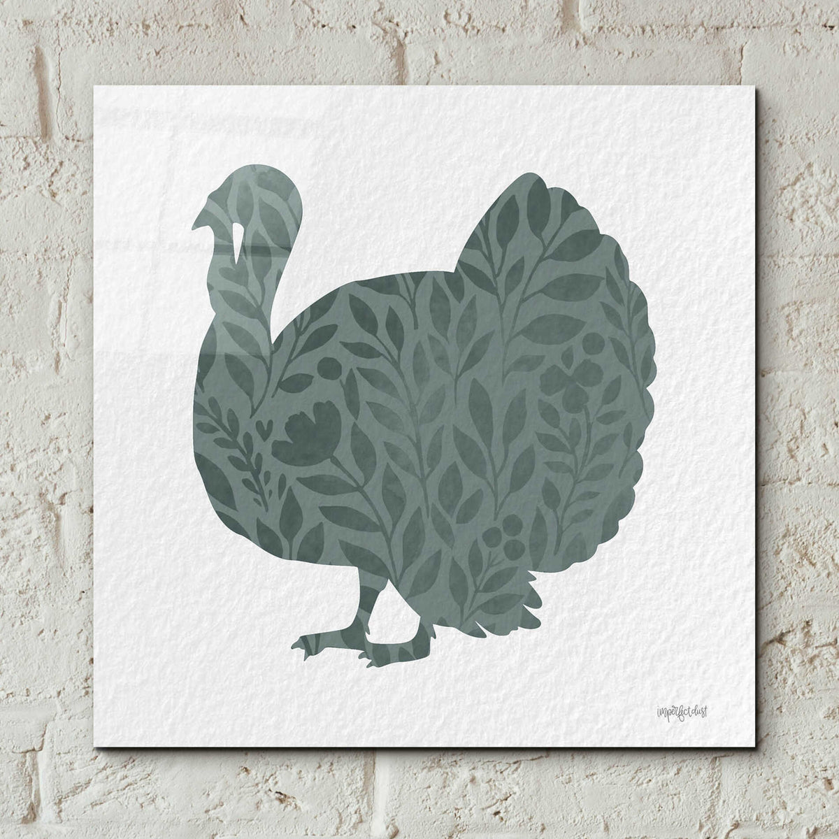 Epic Art 'Floral Turkey' by Imperfect Dust, Acrylic Glass Wall Art,12x12