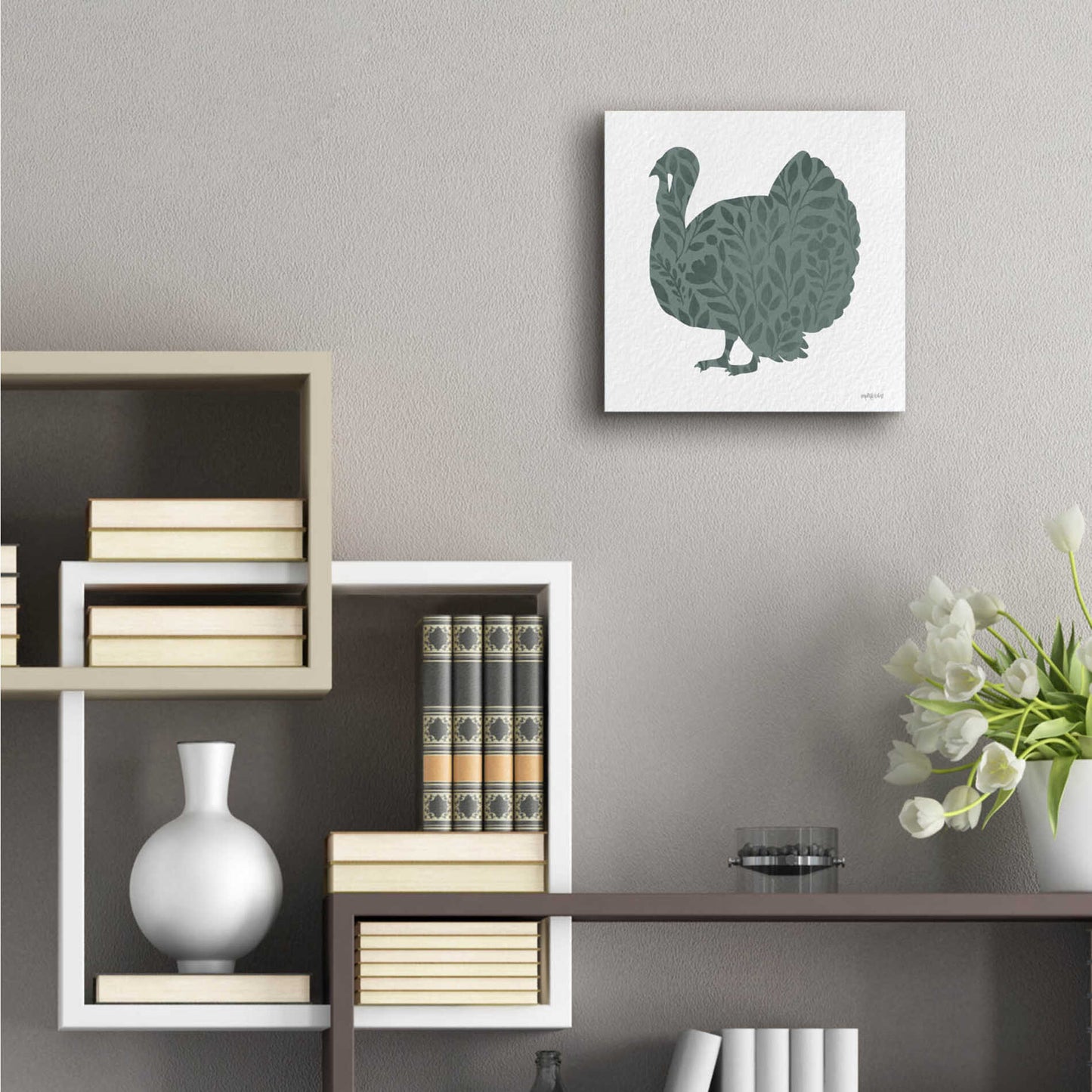 Epic Art 'Floral Turkey' by Imperfect Dust, Acrylic Glass Wall Art,12x12