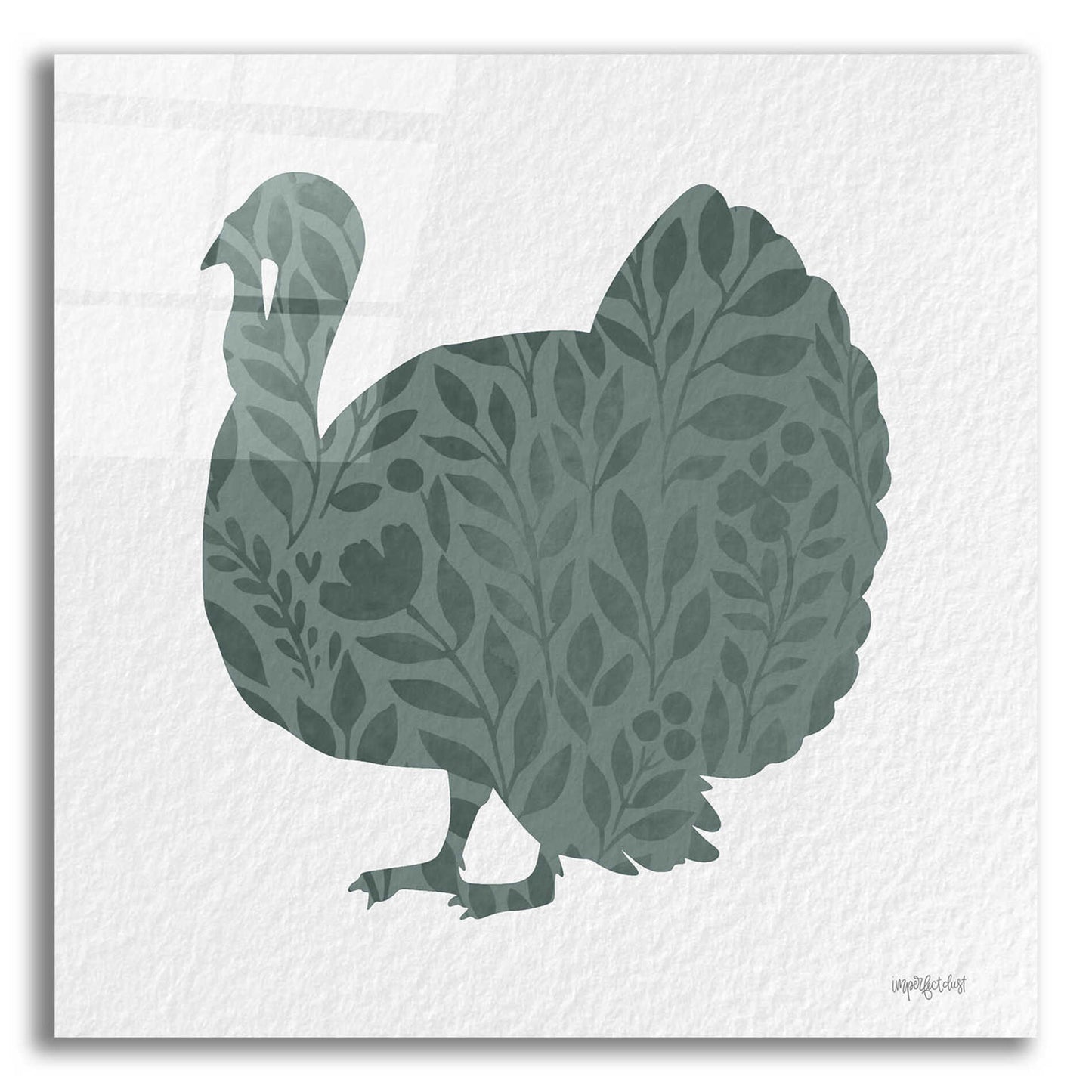 Epic Art 'Floral Turkey' by Imperfect Dust, Acrylic Glass Wall Art,12x12