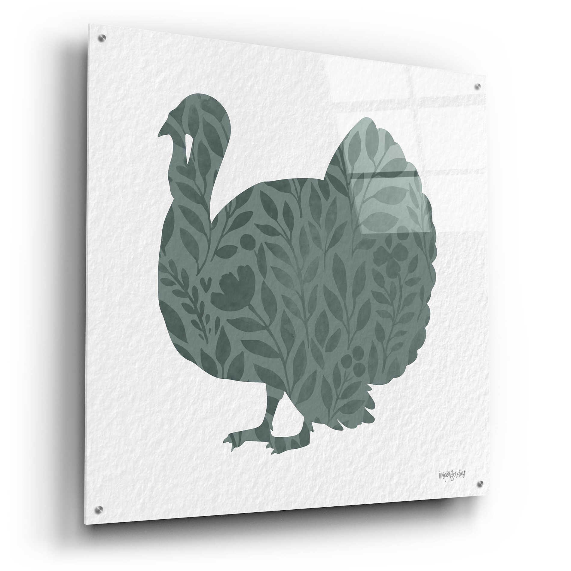 Epic Art 'Floral Turkey' by Imperfect Dust, Acrylic Glass Wall Art,36x36