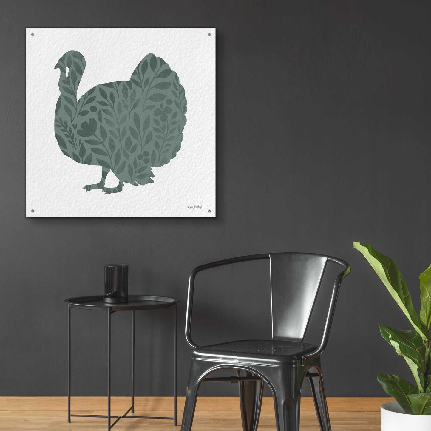 Epic Art 'Floral Turkey' by Imperfect Dust, Acrylic Glass Wall Art,36x36