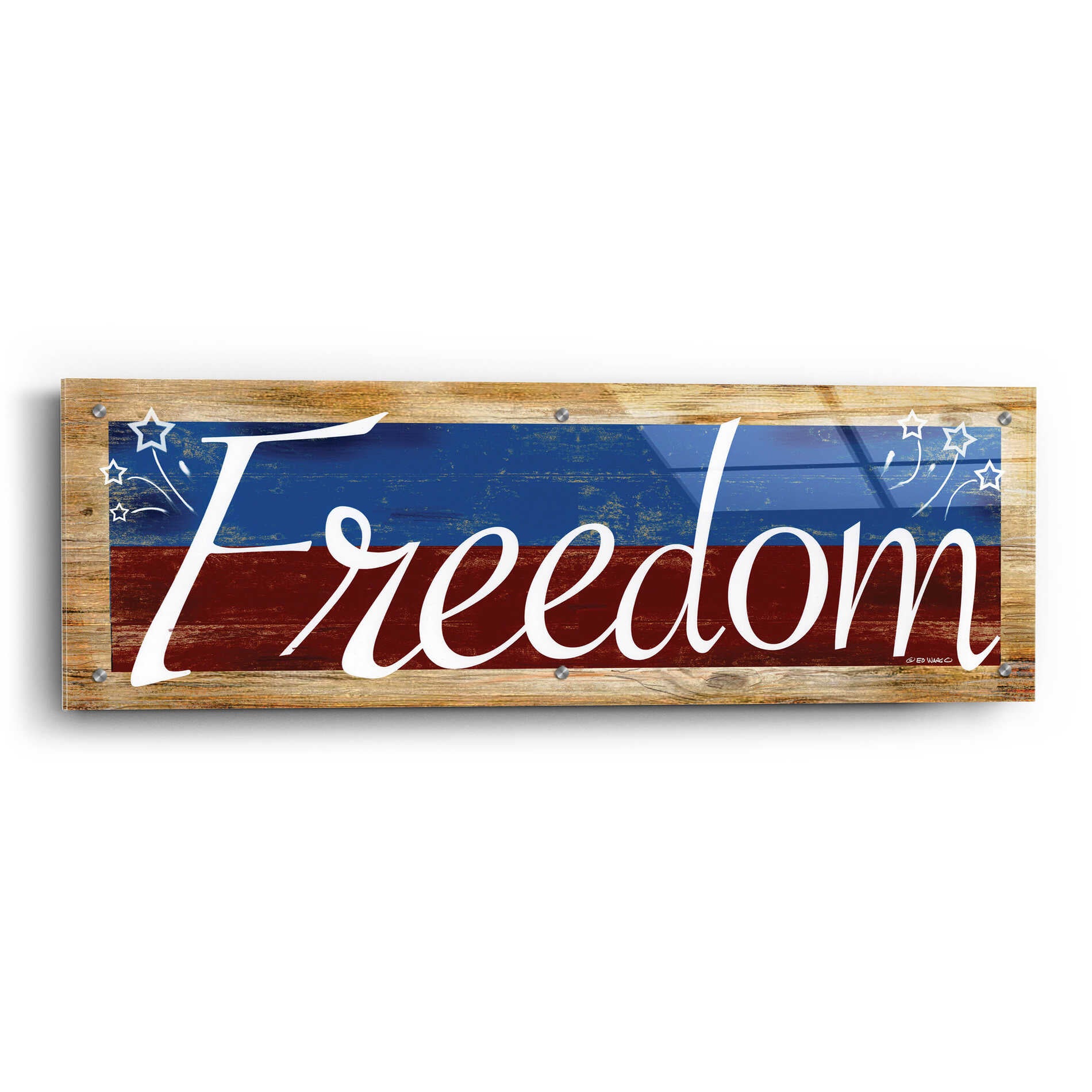 Epic Art 'Freedom' by Ed Wargo, Acrylic Glass Wall Art,36x12
