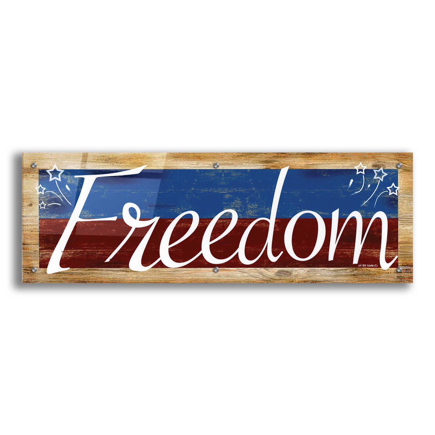 Epic Art 'Freedom' by Ed Wargo, Acrylic Glass Wall Art,36x12