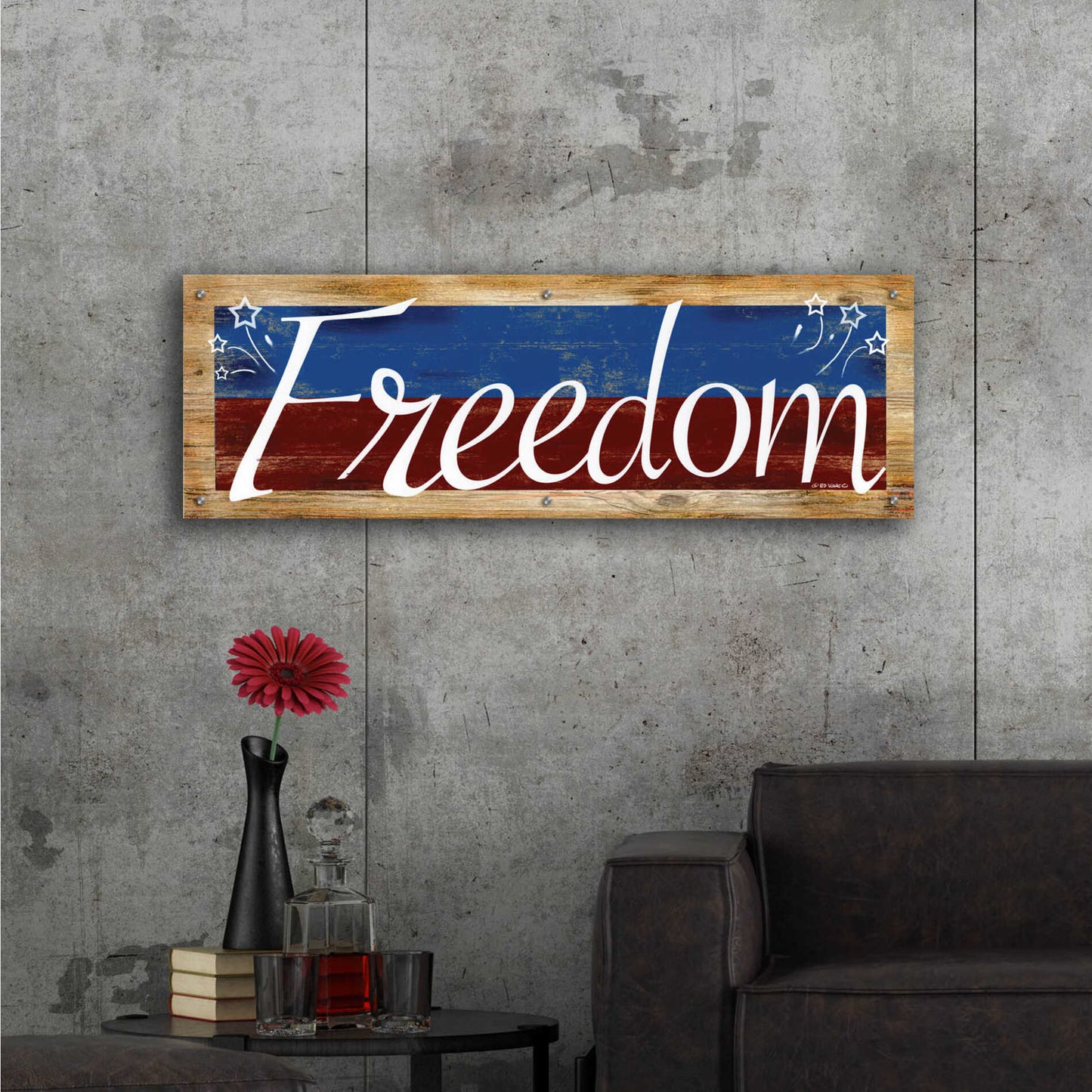 Epic Art 'Freedom' by Ed Wargo, Acrylic Glass Wall Art,48x16