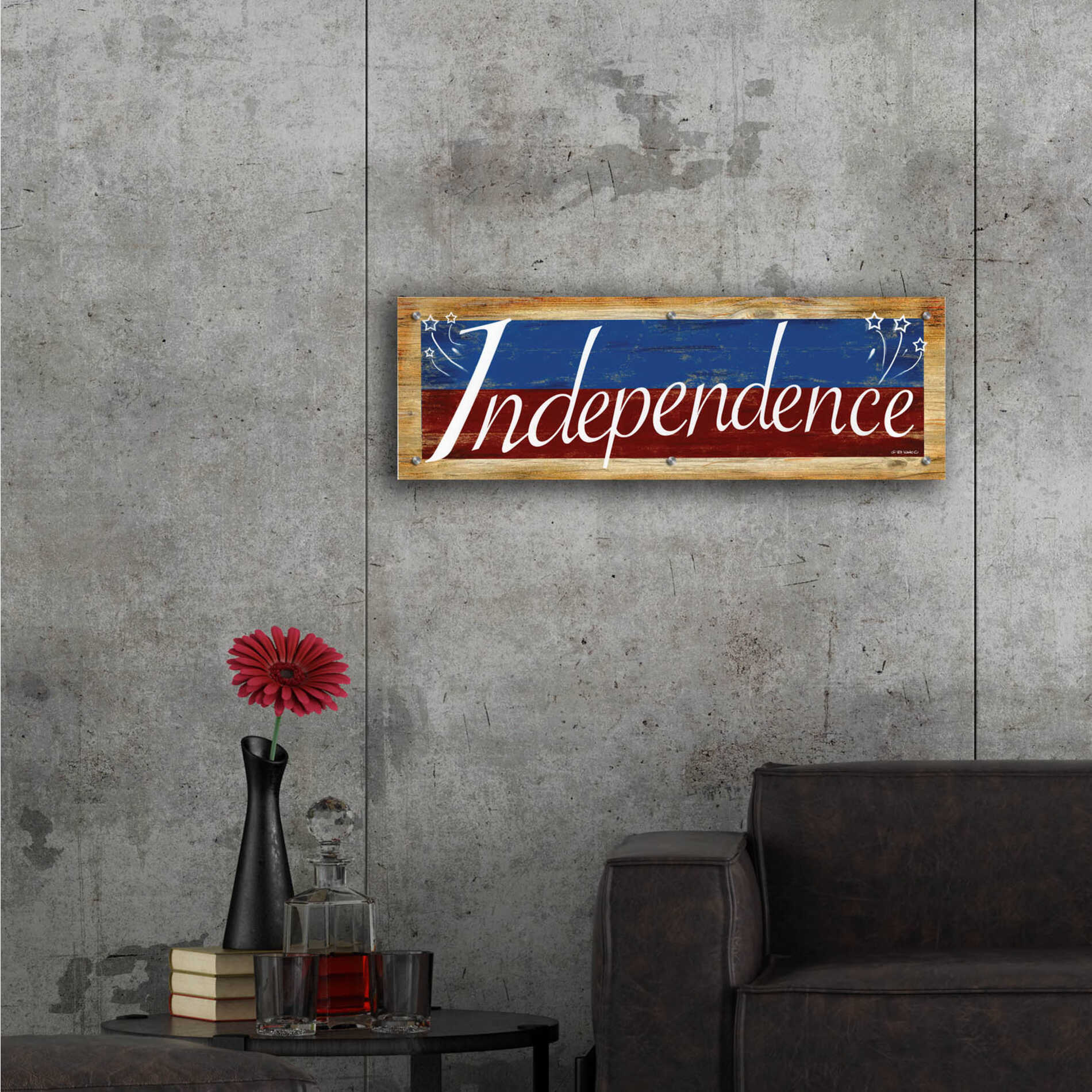 Epic Art 'Independence' by Ed Wargo, Acrylic Glass Wall Art,36x12