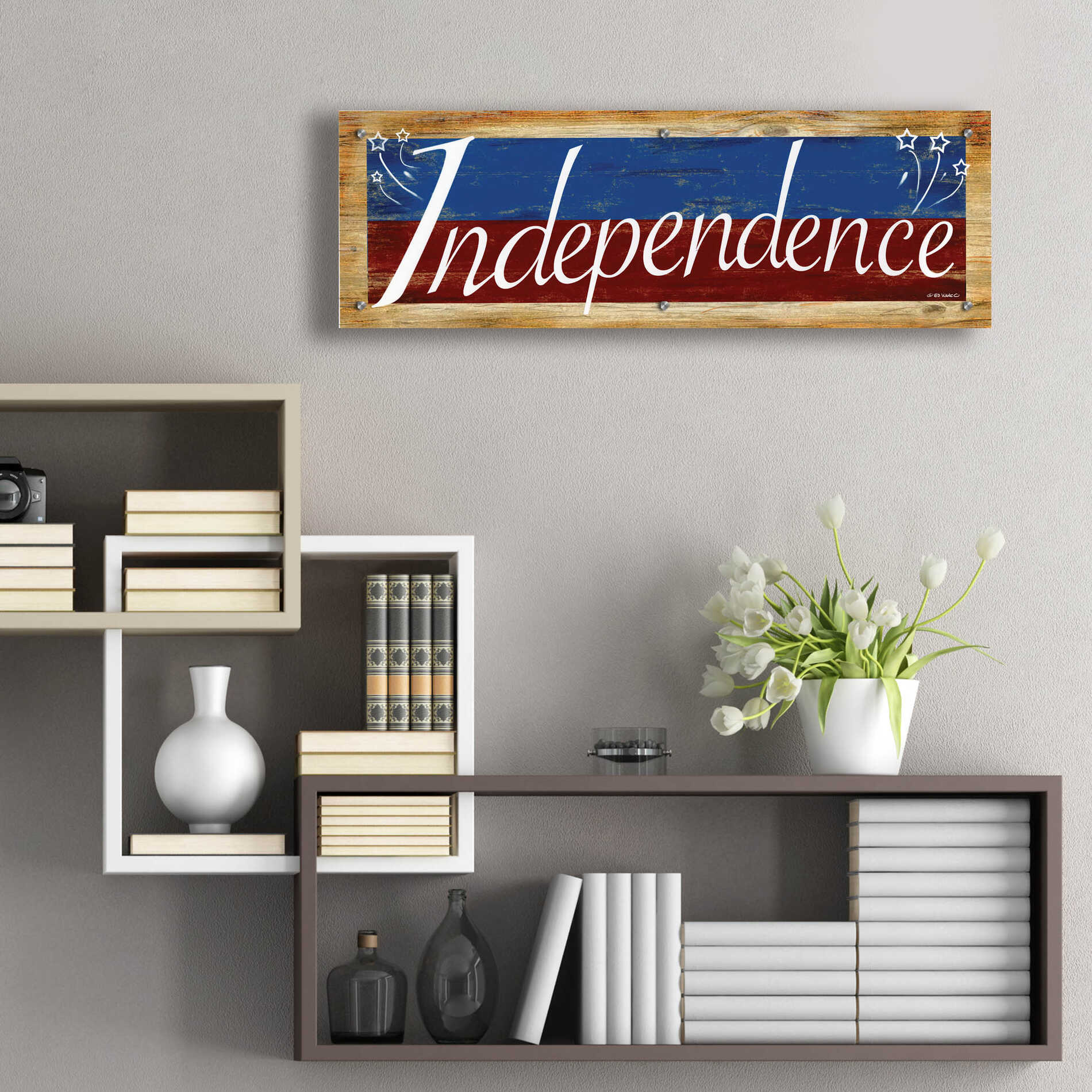 Epic Art 'Independence' by Ed Wargo, Acrylic Glass Wall Art,36x12