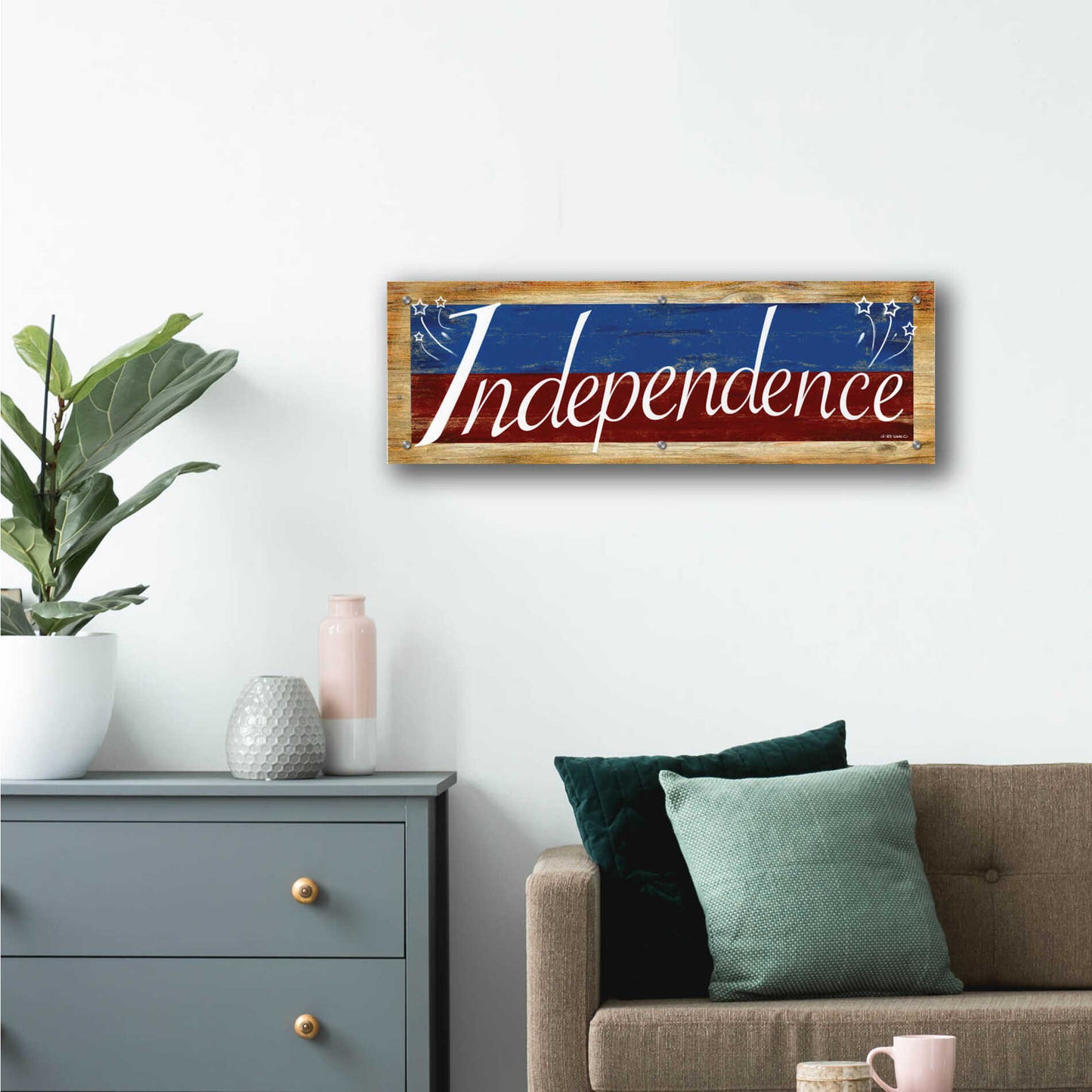 Epic Art 'Independence' by Ed Wargo, Acrylic Glass Wall Art,36x12