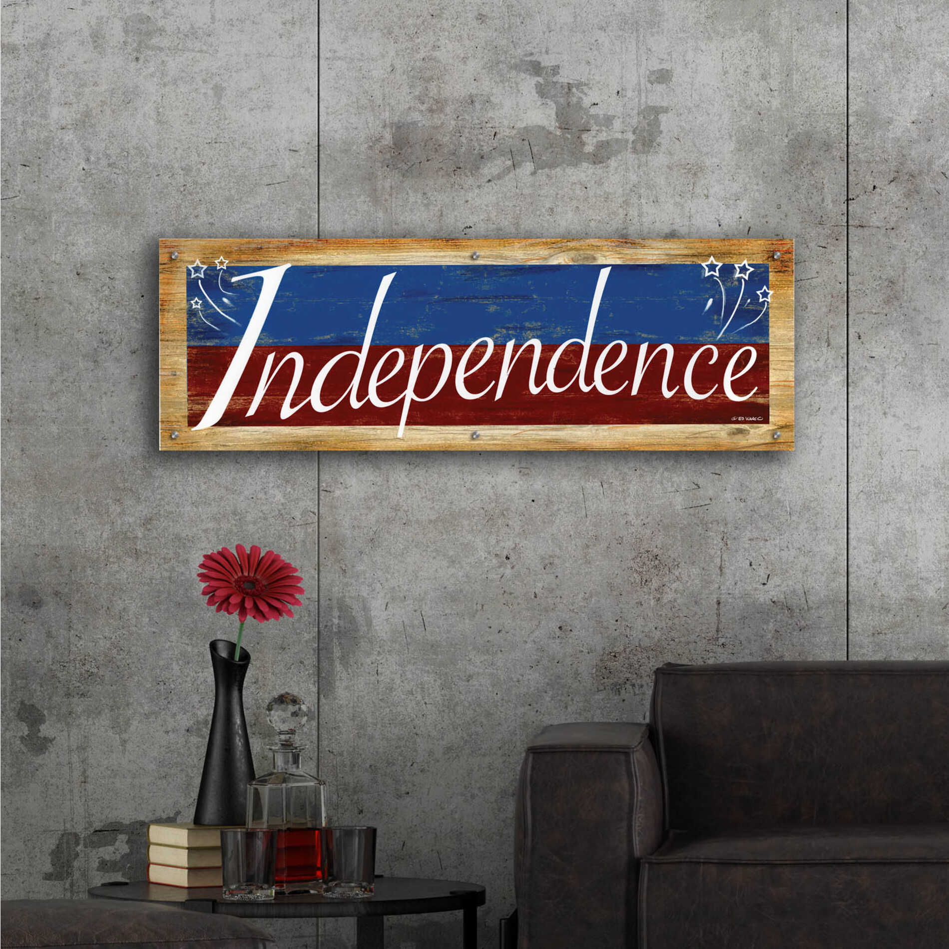 Epic Art 'Independence' by Ed Wargo, Acrylic Glass Wall Art,48x16