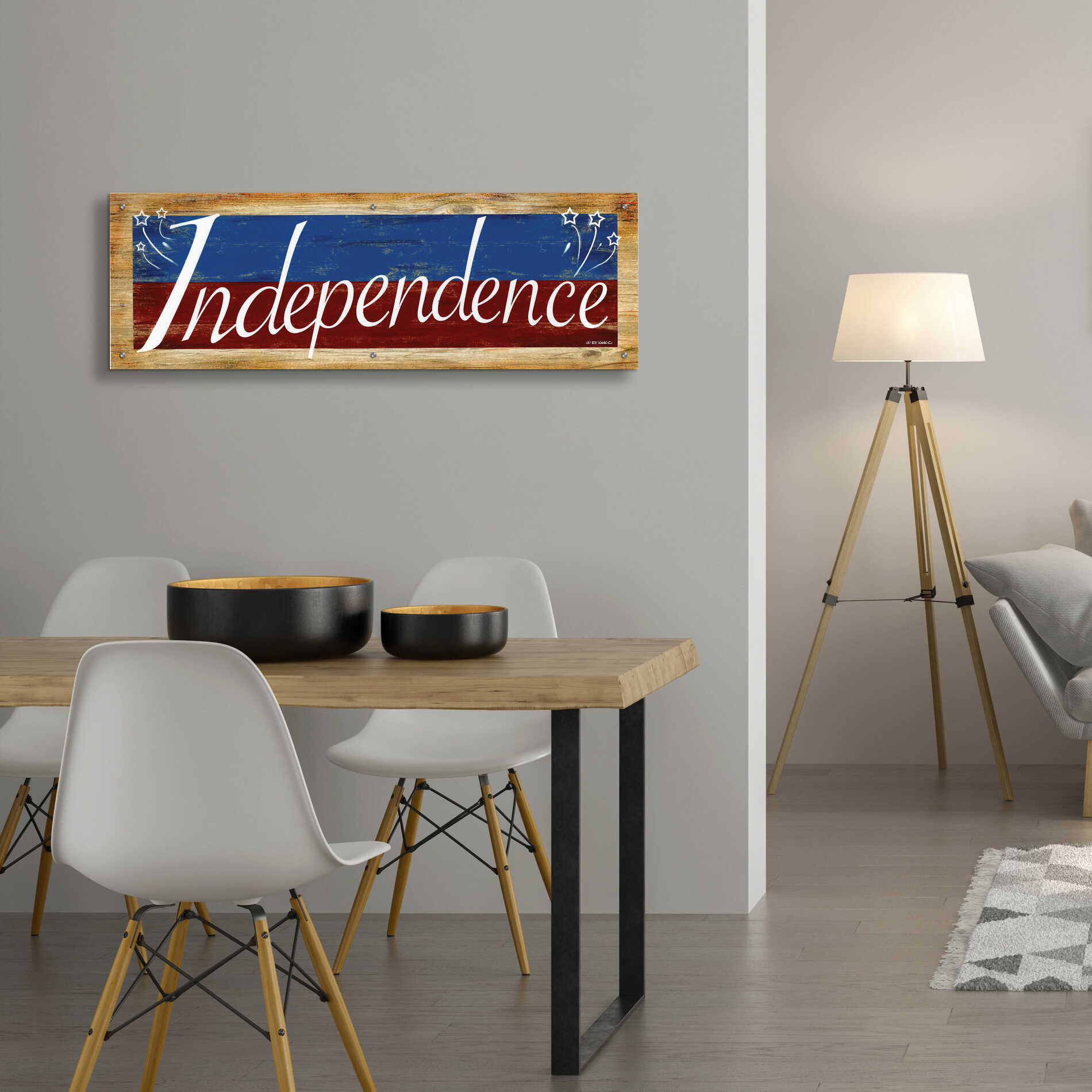 Epic Art 'Independence' by Ed Wargo, Acrylic Glass Wall Art,48x16