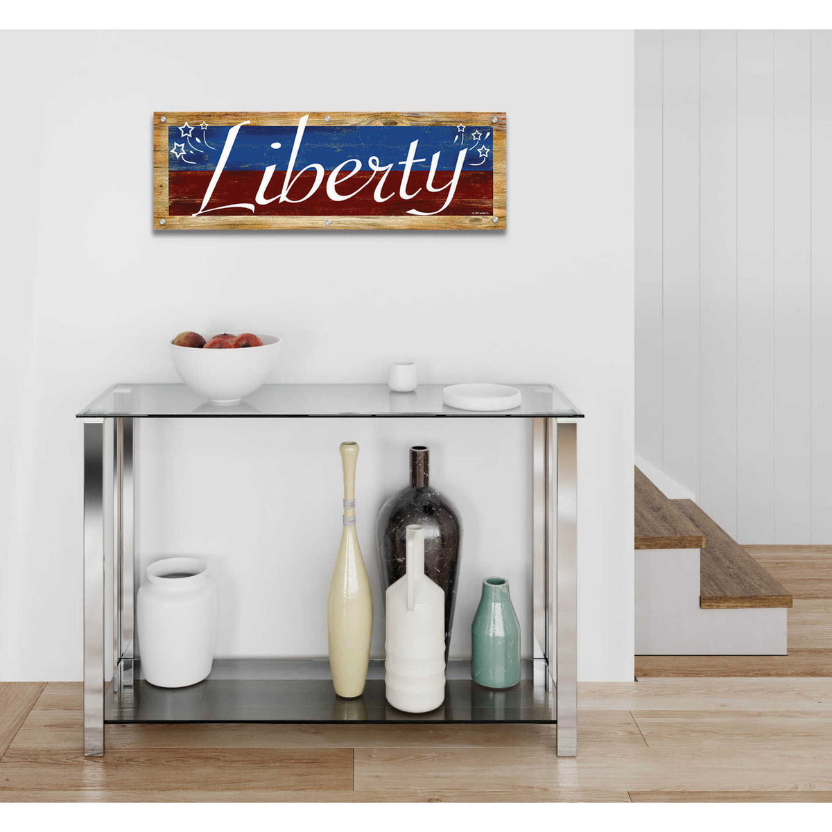 Epic Art 'Liberty' by Ed Wargo, Acrylic Glass Wall Art,36x12