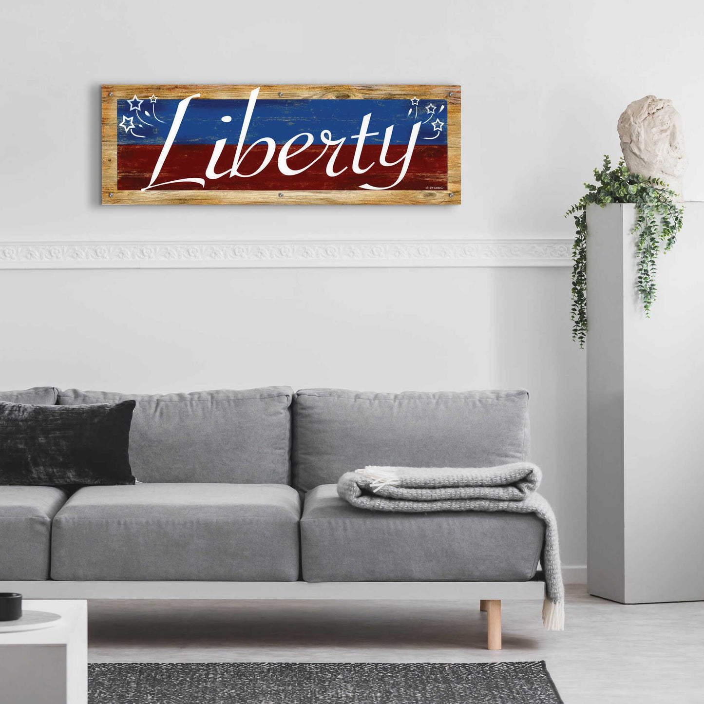 Epic Art 'Liberty' by Ed Wargo, Acrylic Glass Wall Art,48x16