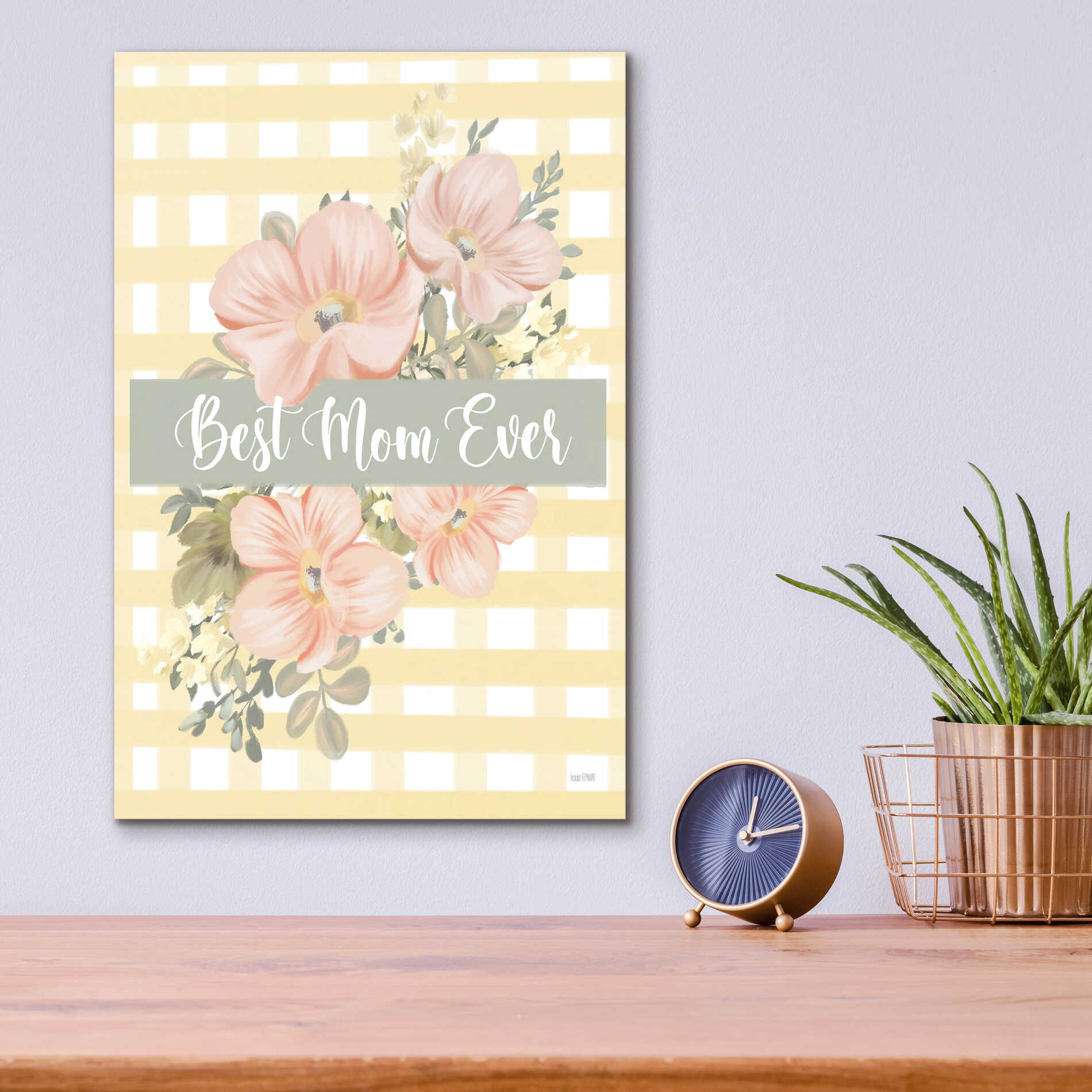 Epic Art 'Best Mom Ever' by House Fenway, Acrylic Glass Wall Art,12x16