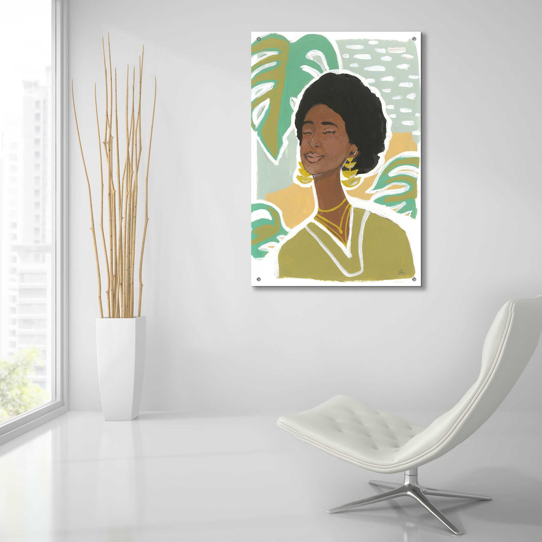 Epic Art 'Tropics' by Jessica Mingo, Acrylic Glass Wall Art,24x36