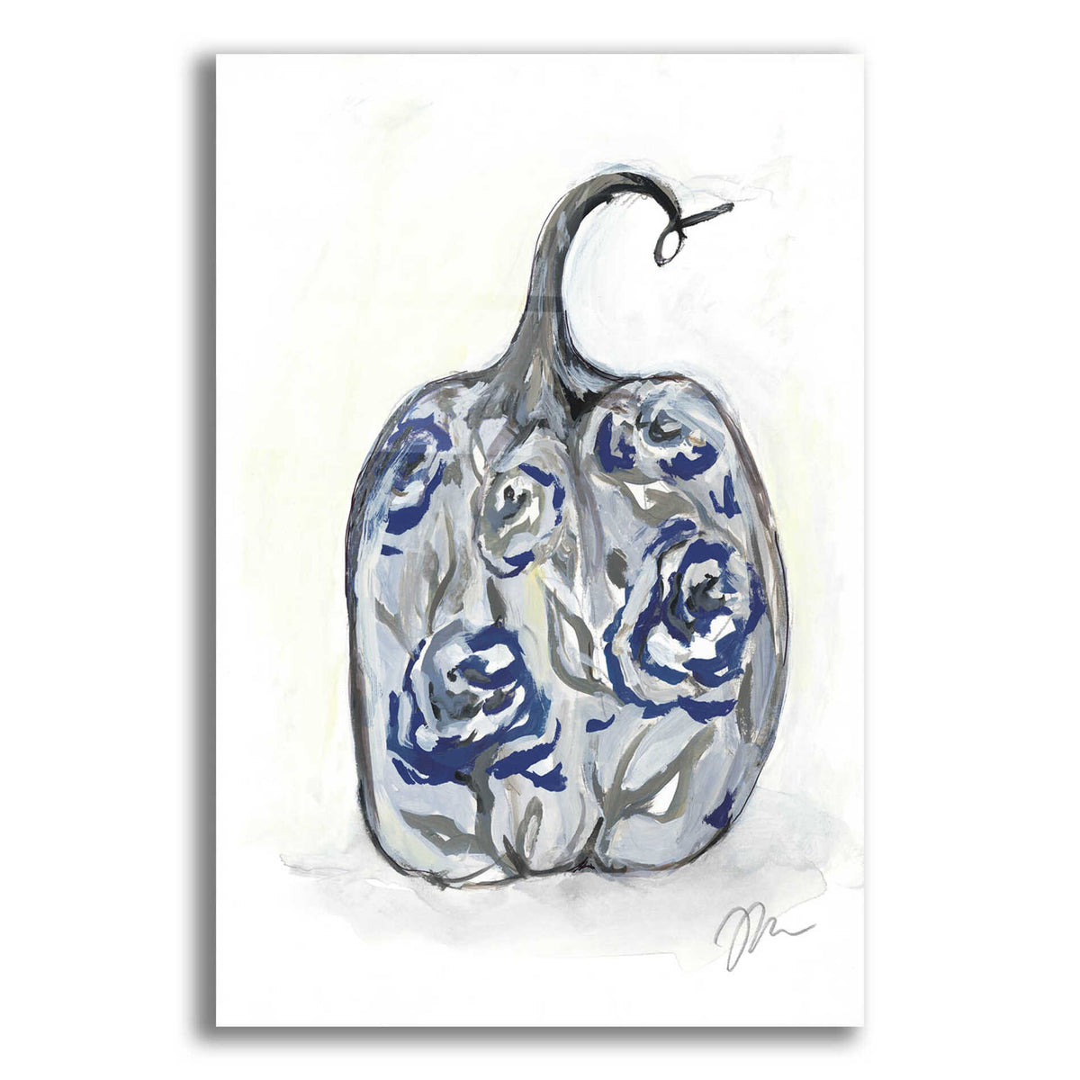 Epic Art 'Floral Pumpkin' by Jessica Mingo, Acrylic Glass Wall Art