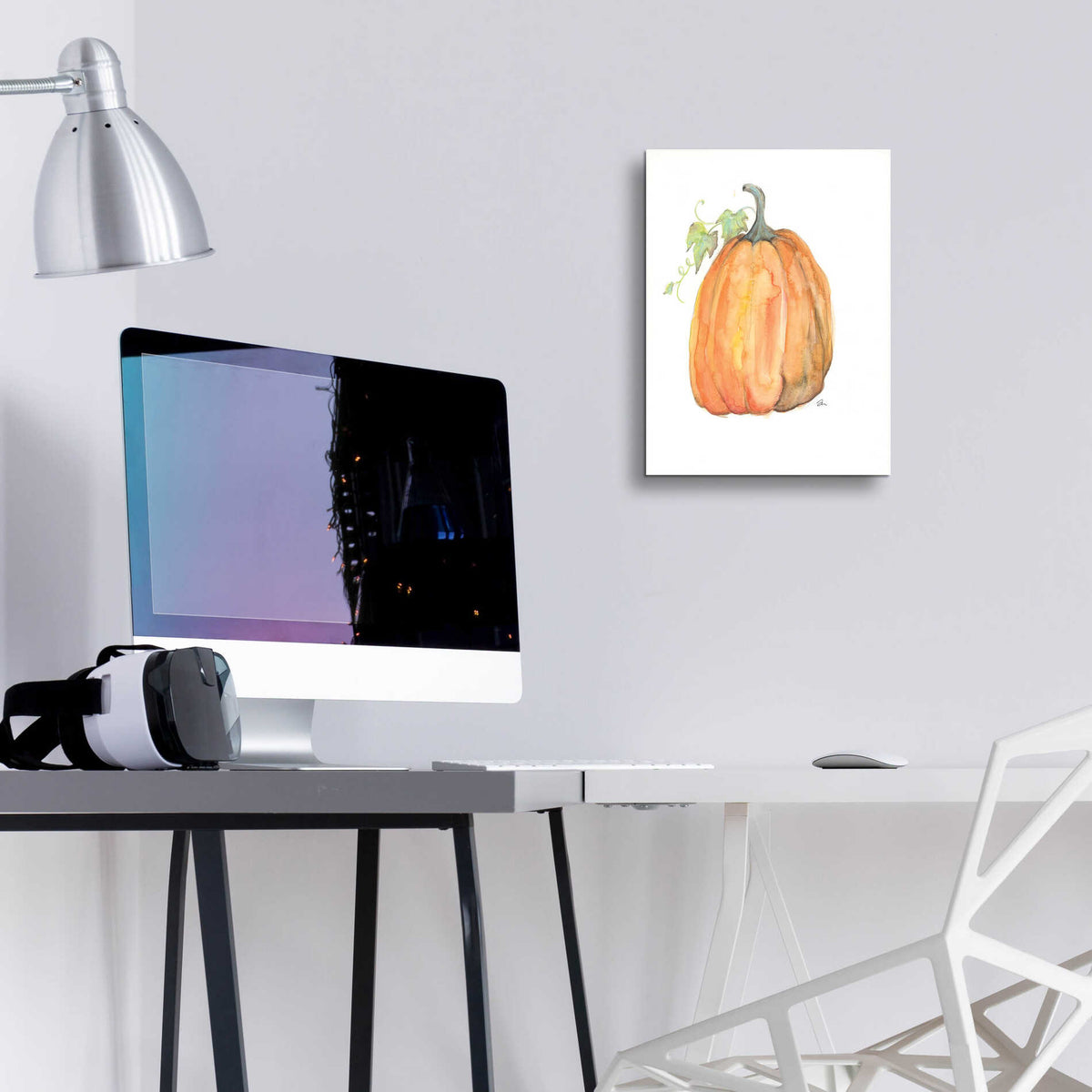Epic Art 'Plump Pumpkin' by Jessica Mingo, Acrylic Glass Wall Art,12x16