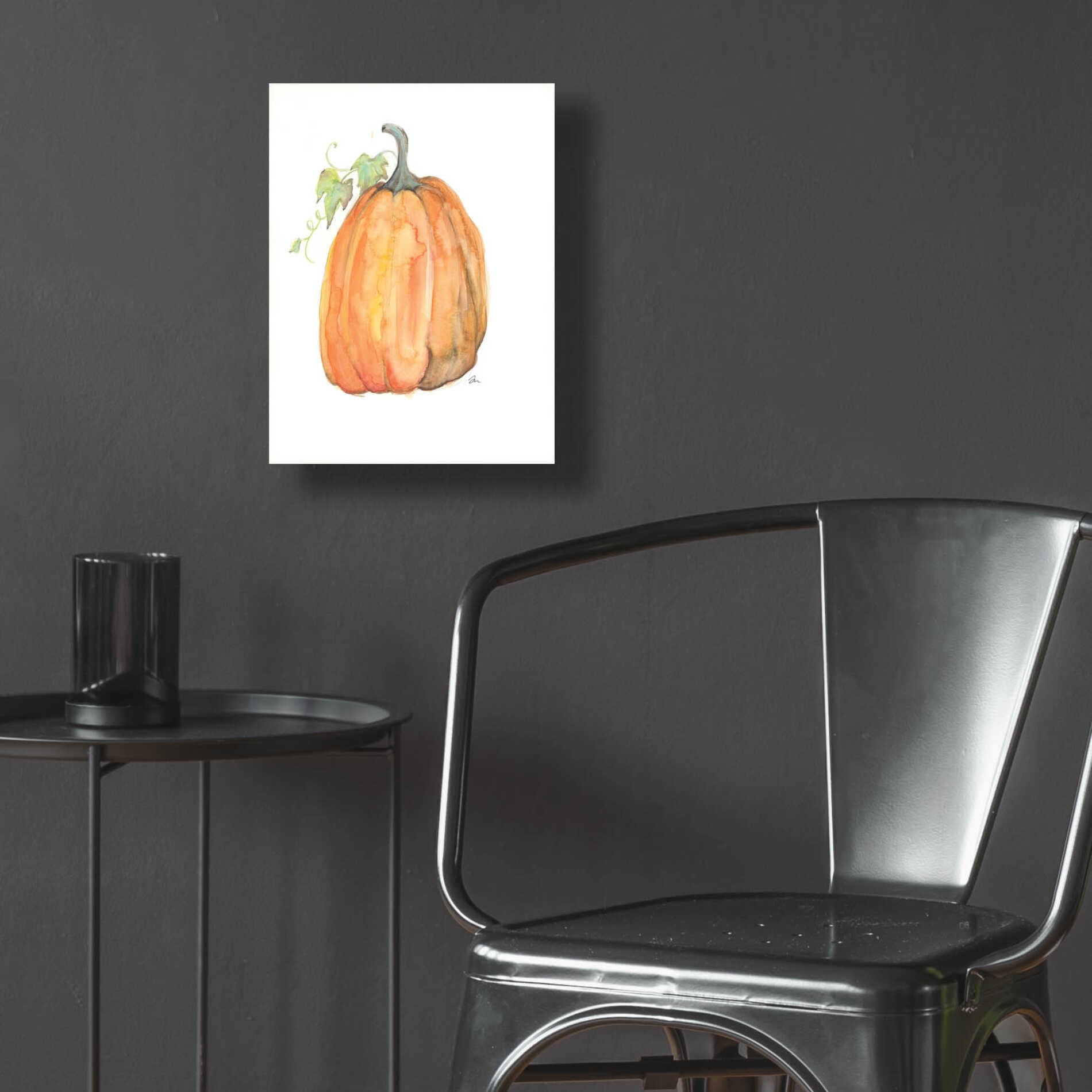 Epic Art 'Plump Pumpkin' by Jessica Mingo, Acrylic Glass Wall Art,12x16