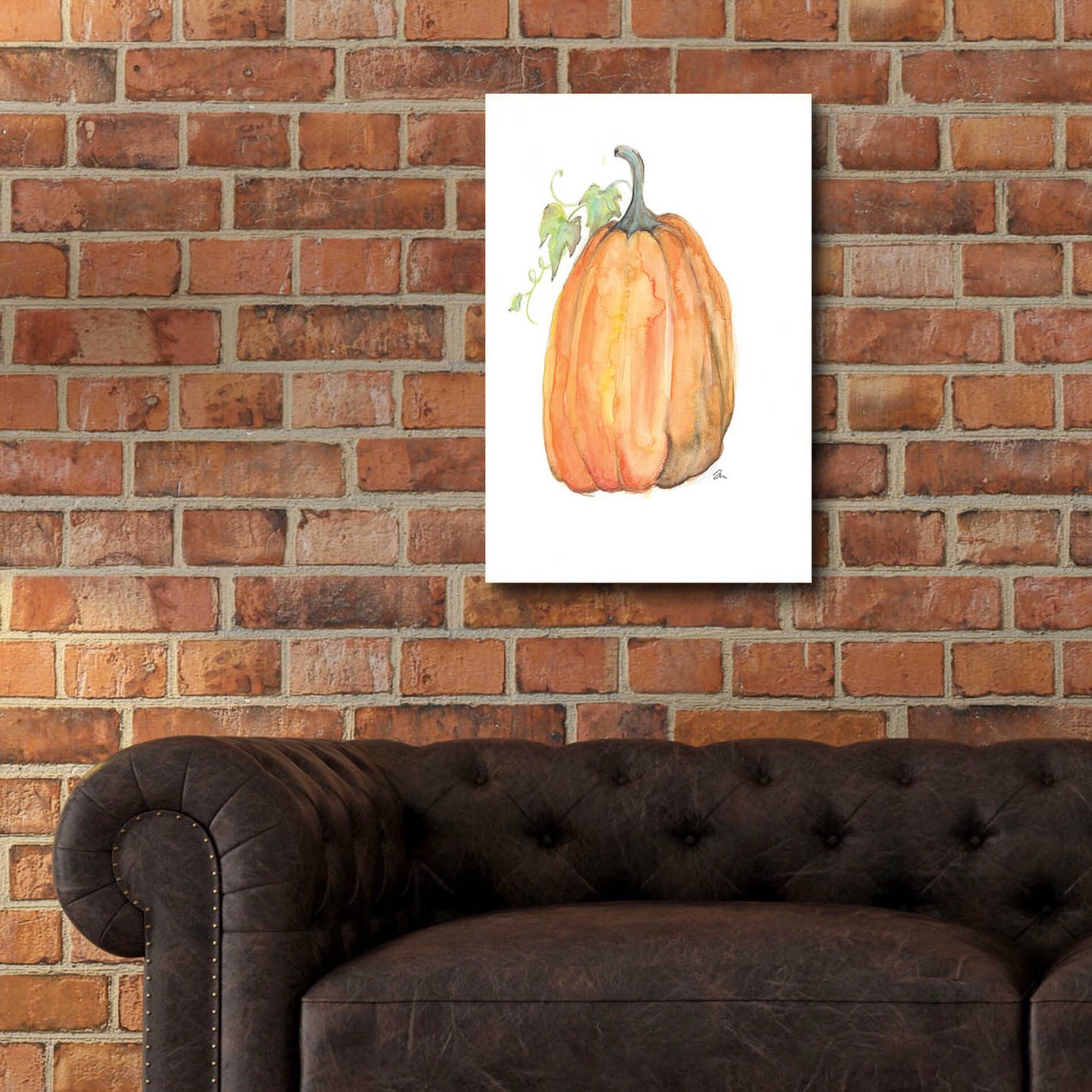 Epic Art 'Plump Pumpkin' by Jessica Mingo, Acrylic Glass Wall Art,16x24
