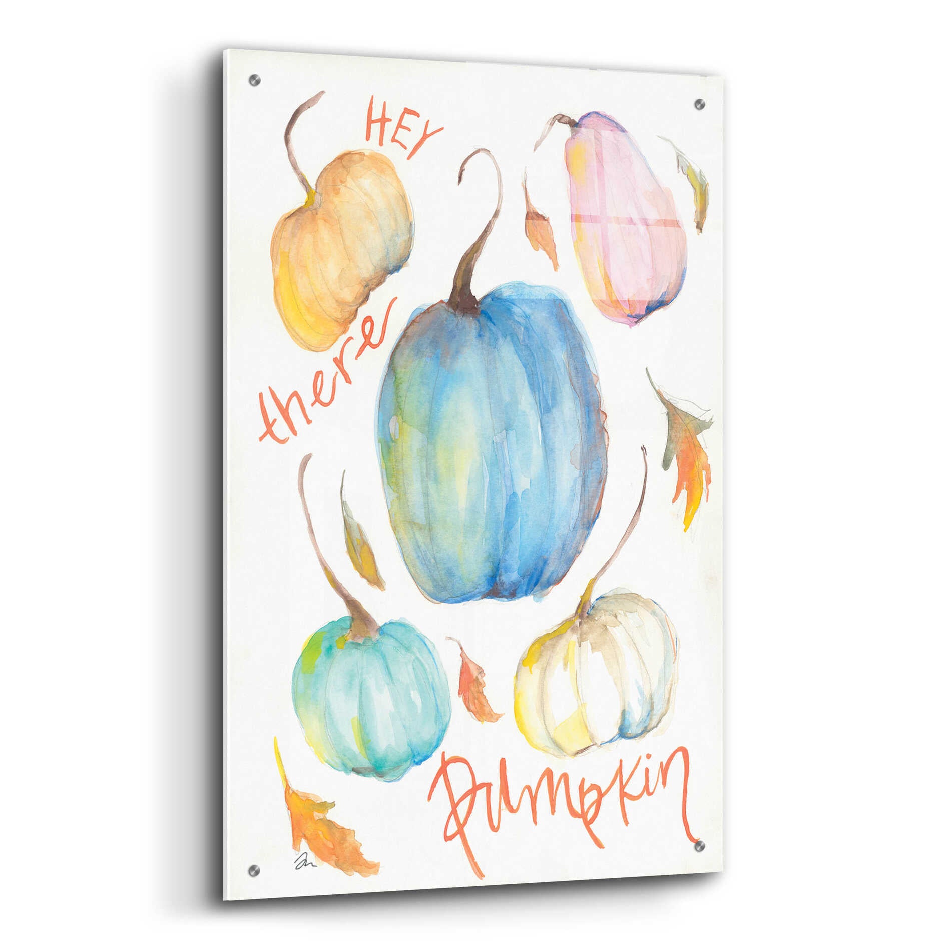 Epic Art 'Hey There Pumpkin' by Jessica Mingo, Acrylic Glass Wall Art,24x36