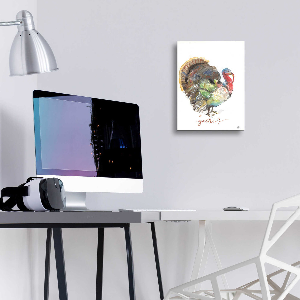Epic Art 'Gather Turkey' by Jessica Mingo, Acrylic Glass Wall Art,12x16