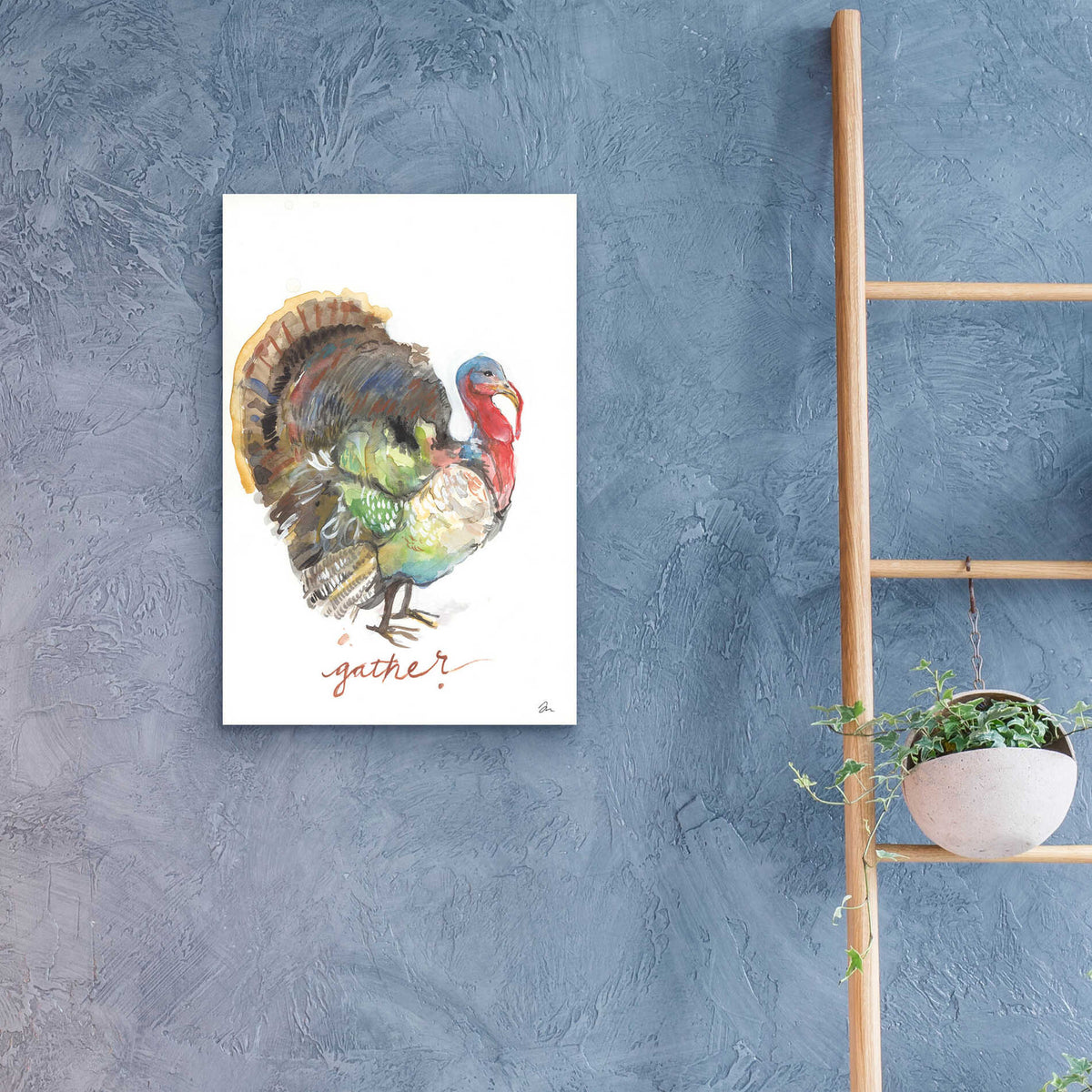Epic Art 'Gather Turkey' by Jessica Mingo, Acrylic Glass Wall Art,16x24