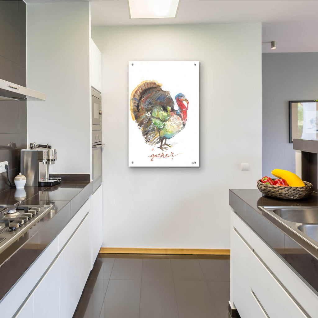 Epic Art 'Gather Turkey' by Jessica Mingo, Acrylic Glass Wall Art,24x36