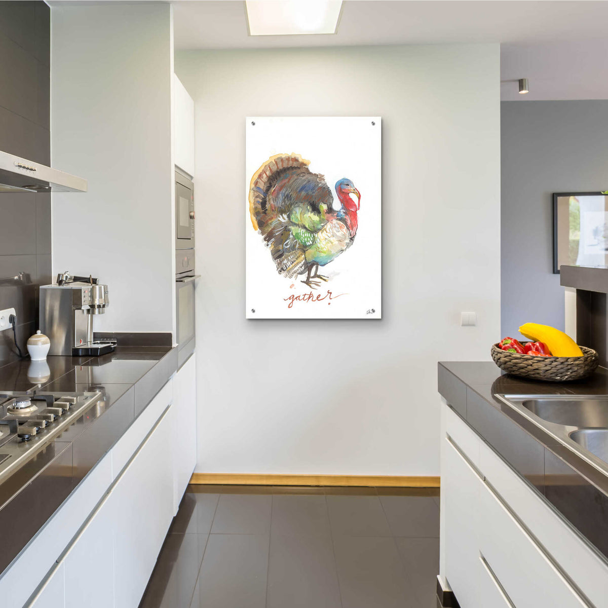 Epic Art 'Gather Turkey' by Jessica Mingo, Acrylic Glass Wall Art,24x36